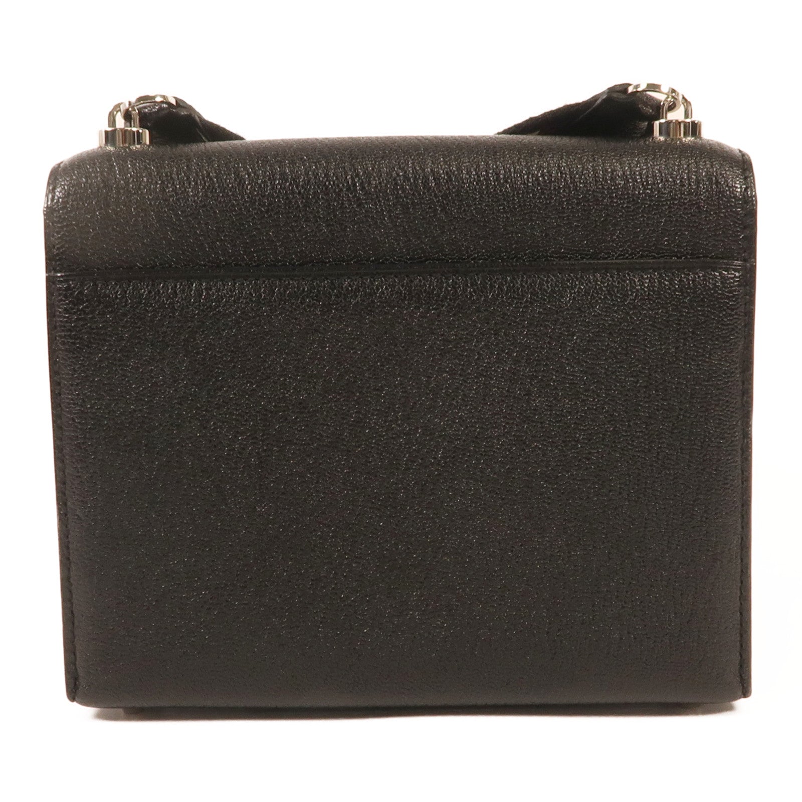 HERMES Chevre皮革Mini Verrou銀扣肩背袋