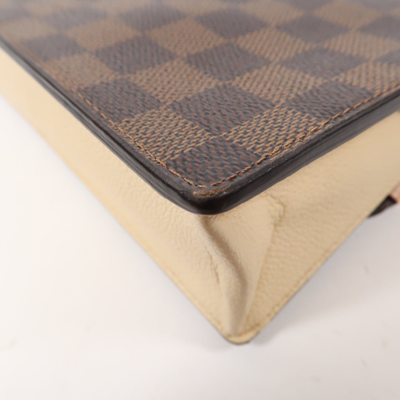 LOUIS VUITTON 【激減優惠】Damier Vavin Chain Wallet金扣鏈帶肩背袋啡色/米色