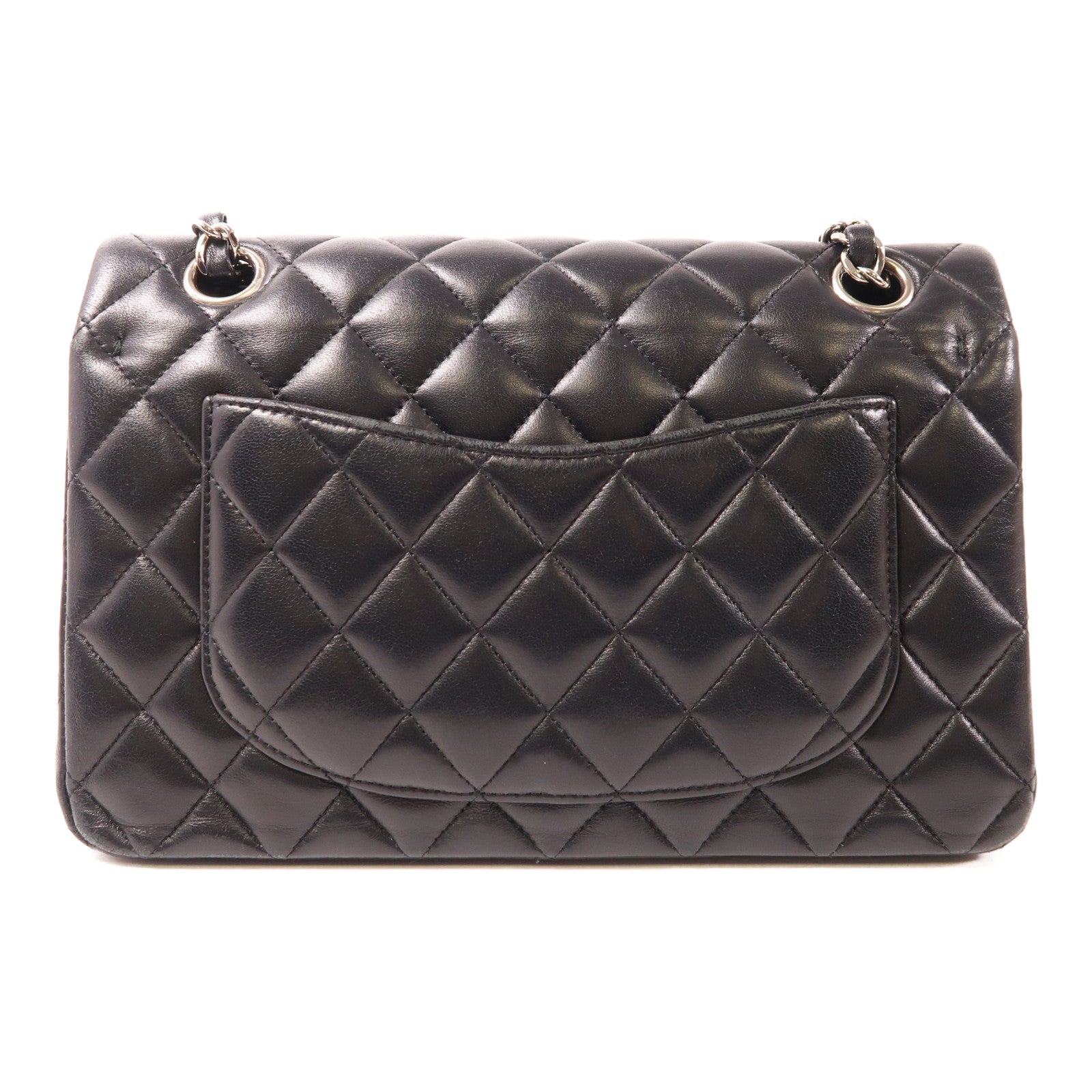 CHANEL 【激減優惠】羊皮皮革Classic 23銀扣鏈帶肩背袋黑色
