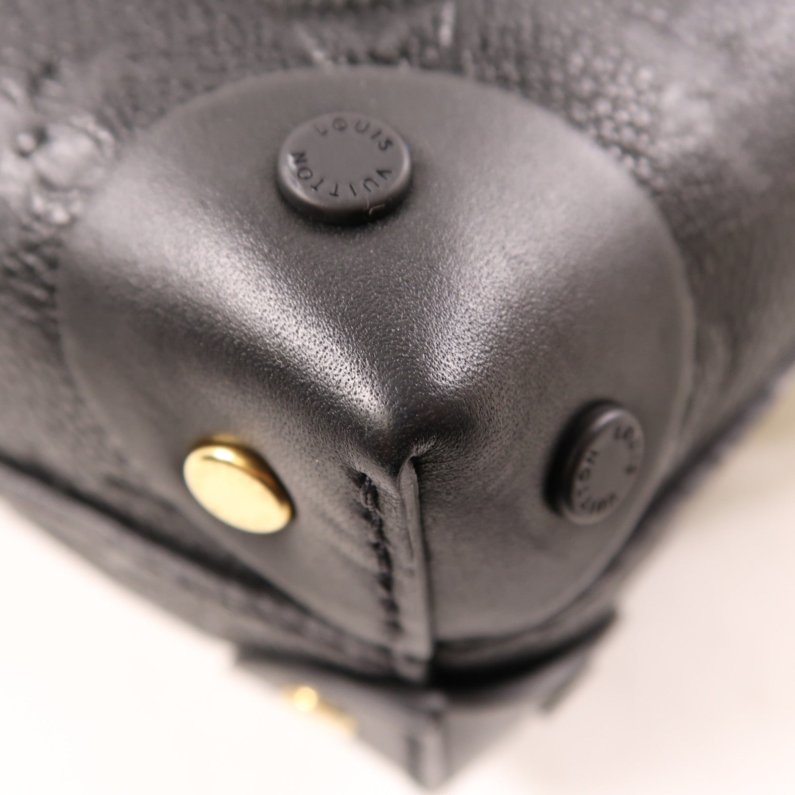 LOUIS VUITTON Monogram Empreinte Petite Malle Souple手挽肩背兩用袋黑色