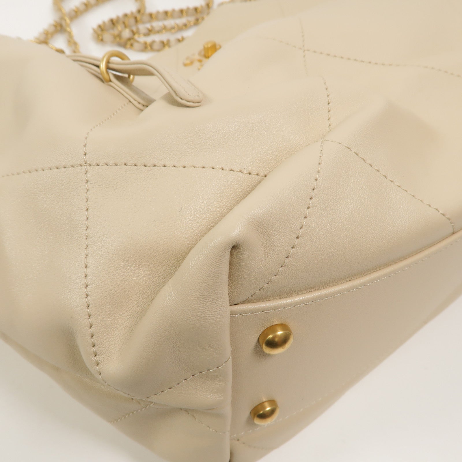 CHANEL 牛皮皮革Shopping Tote鏈帶肩背袋