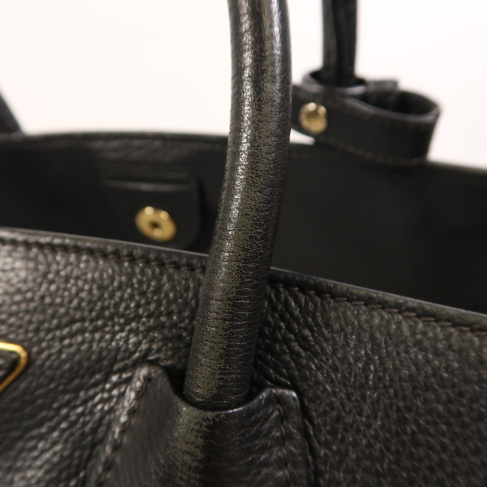 PRADA 牛皮皮革2 Way Shoulder金扣手挽肩背兩用袋