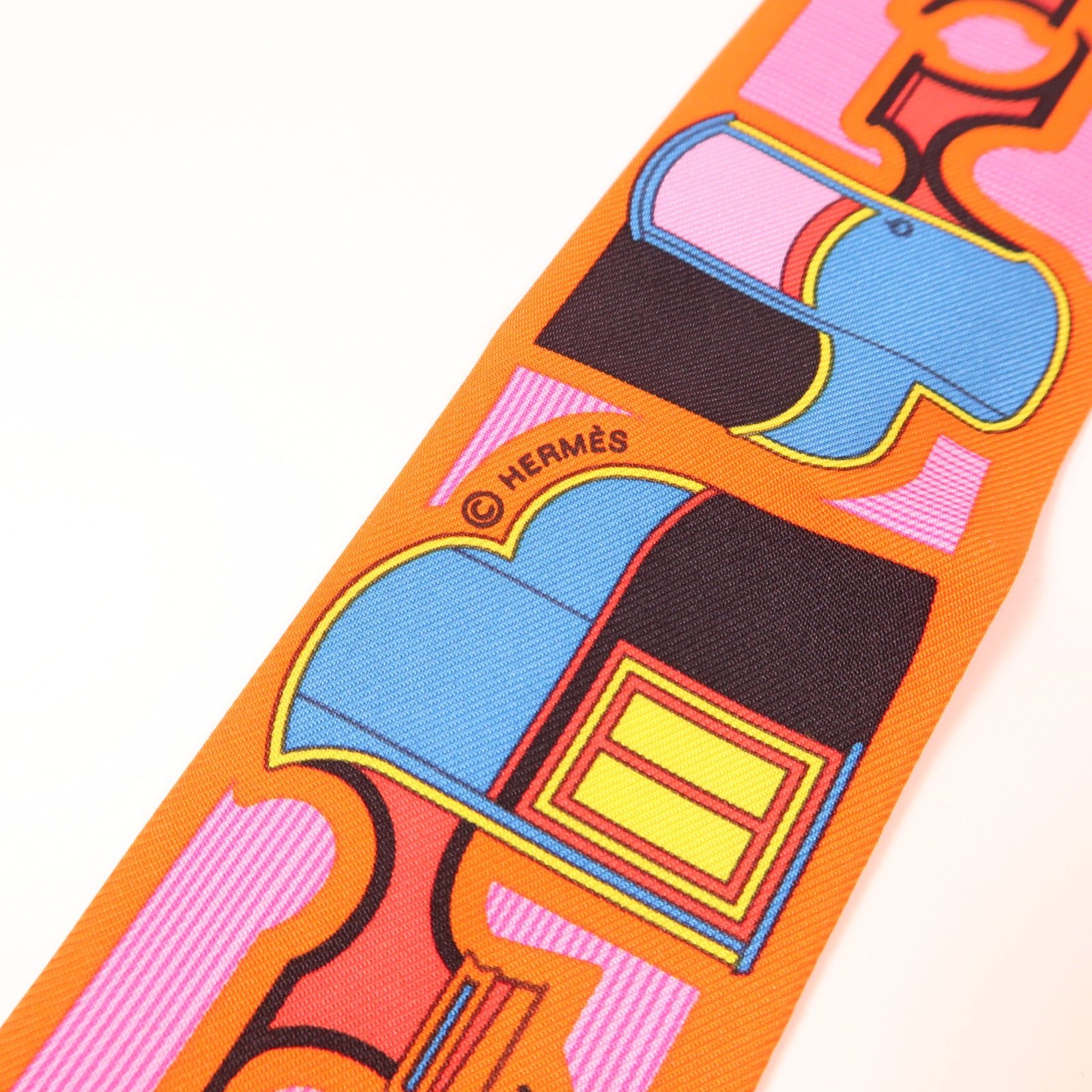 HERMES 絲質Twilly絲巾