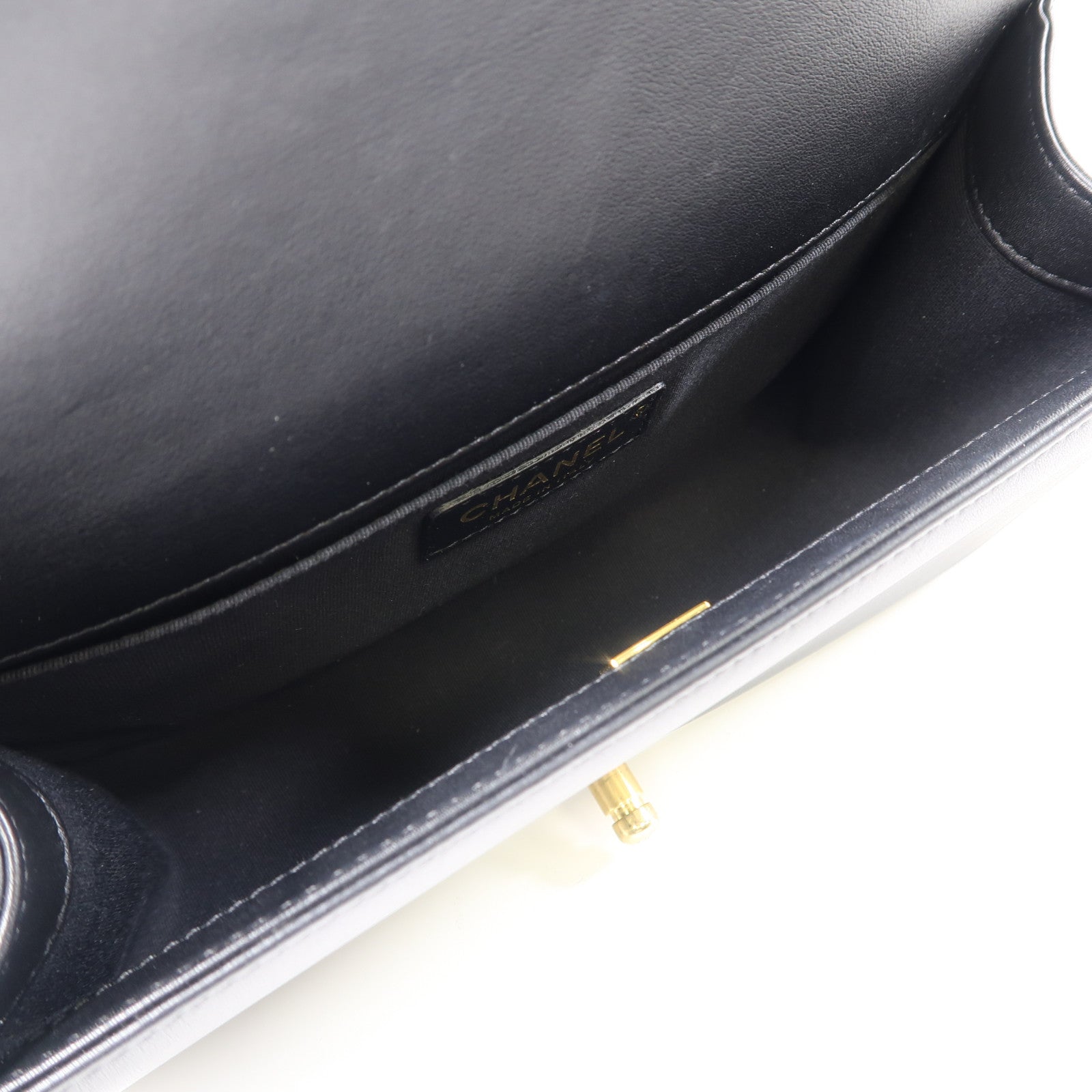 CHANEL 【激減優惠】菱格羊皮皮革Shoulder Bag金扣鏈帶肩背袋黑色