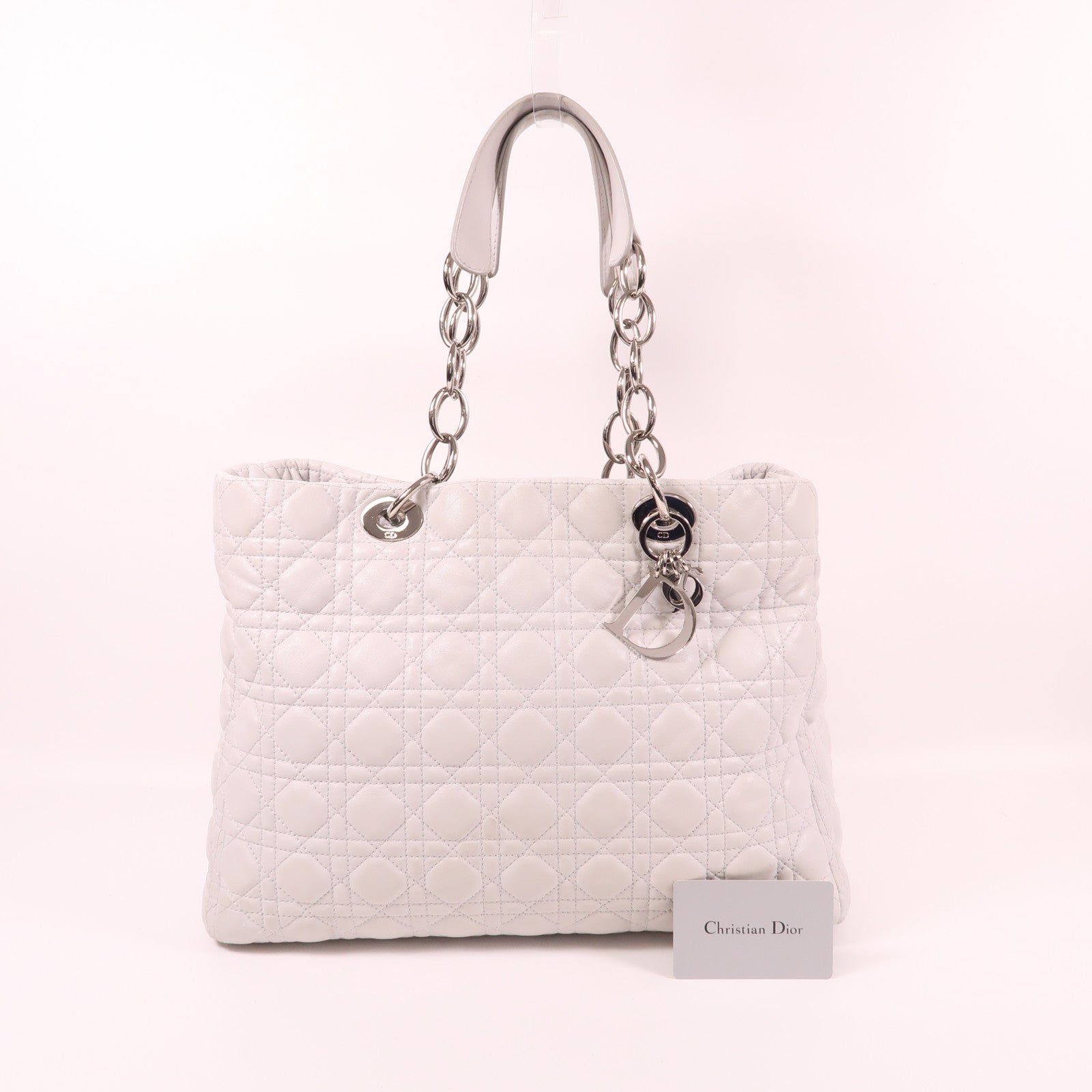 Dior 皮革Shoulder Tote銀扣肩背袋/手挽袋