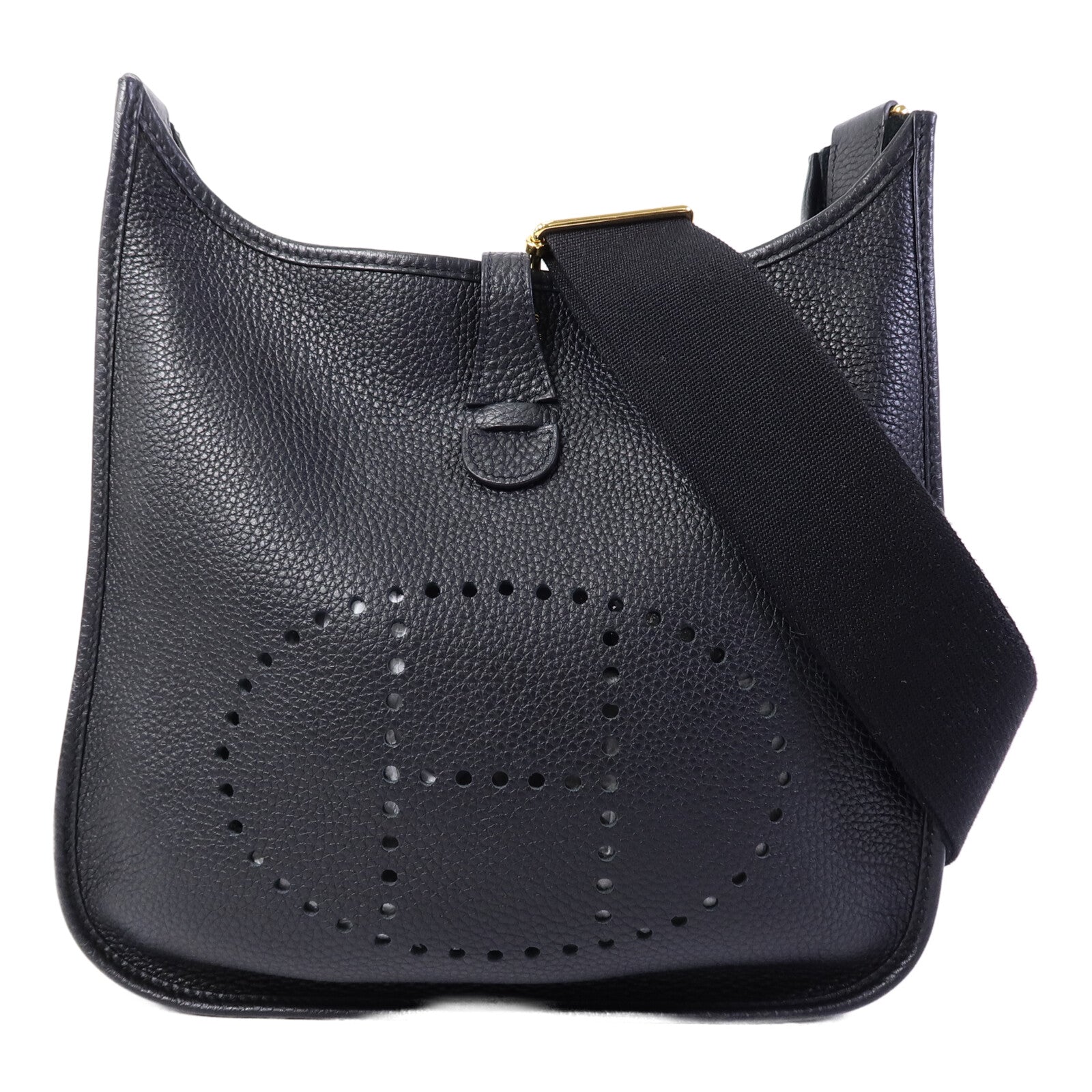HERMES Clemence皮革Evelyne PM肩背袋Noir