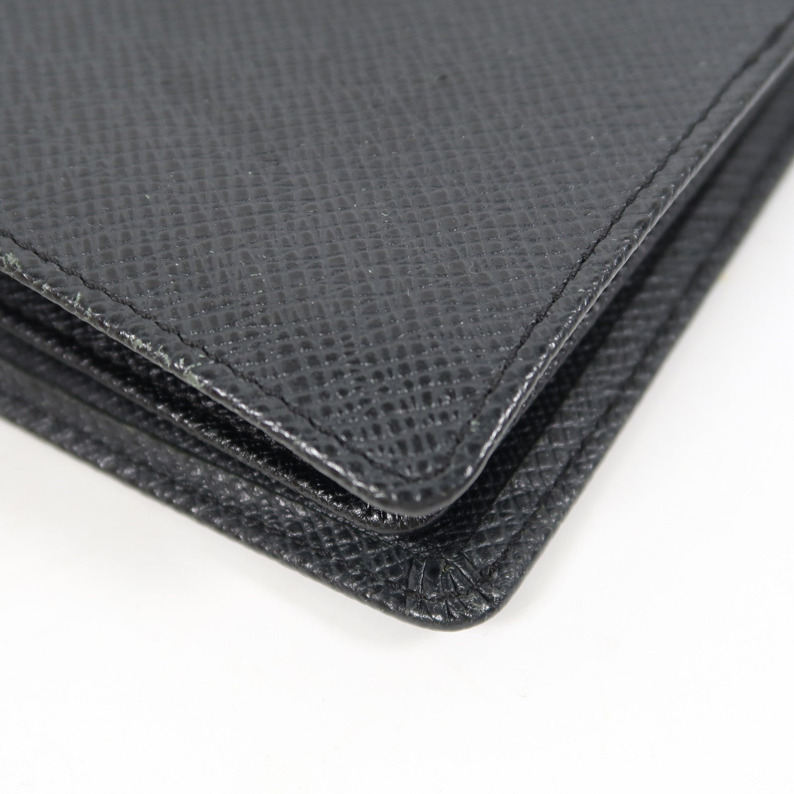 LOUIS VUITTON Taiga皮革Wallet錢包黑色