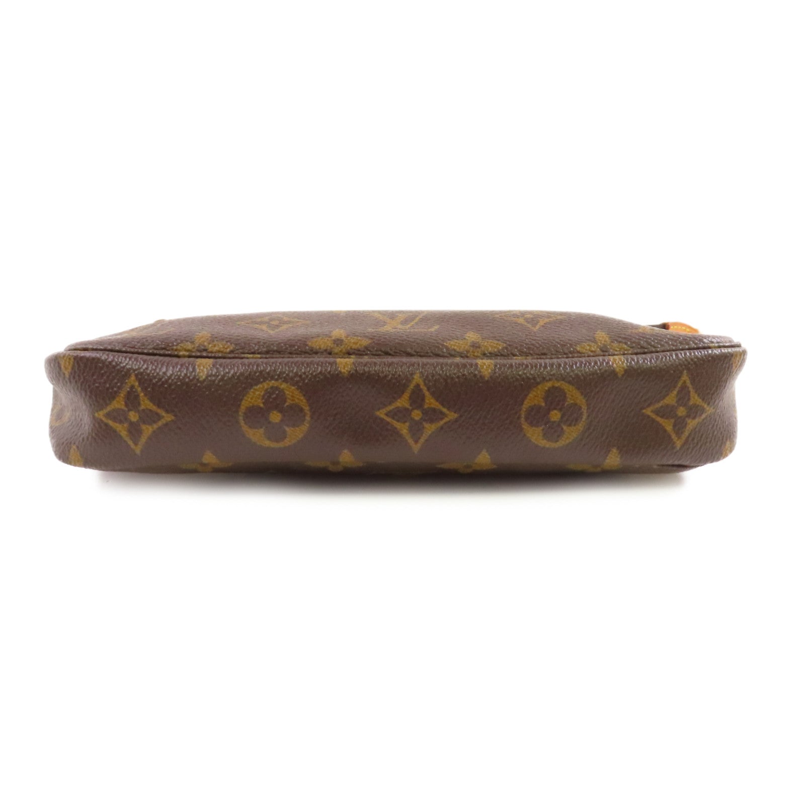 LOUIS VUITTON Monogram Pochette Accessories Hand Bag金扣手挽袋啡色