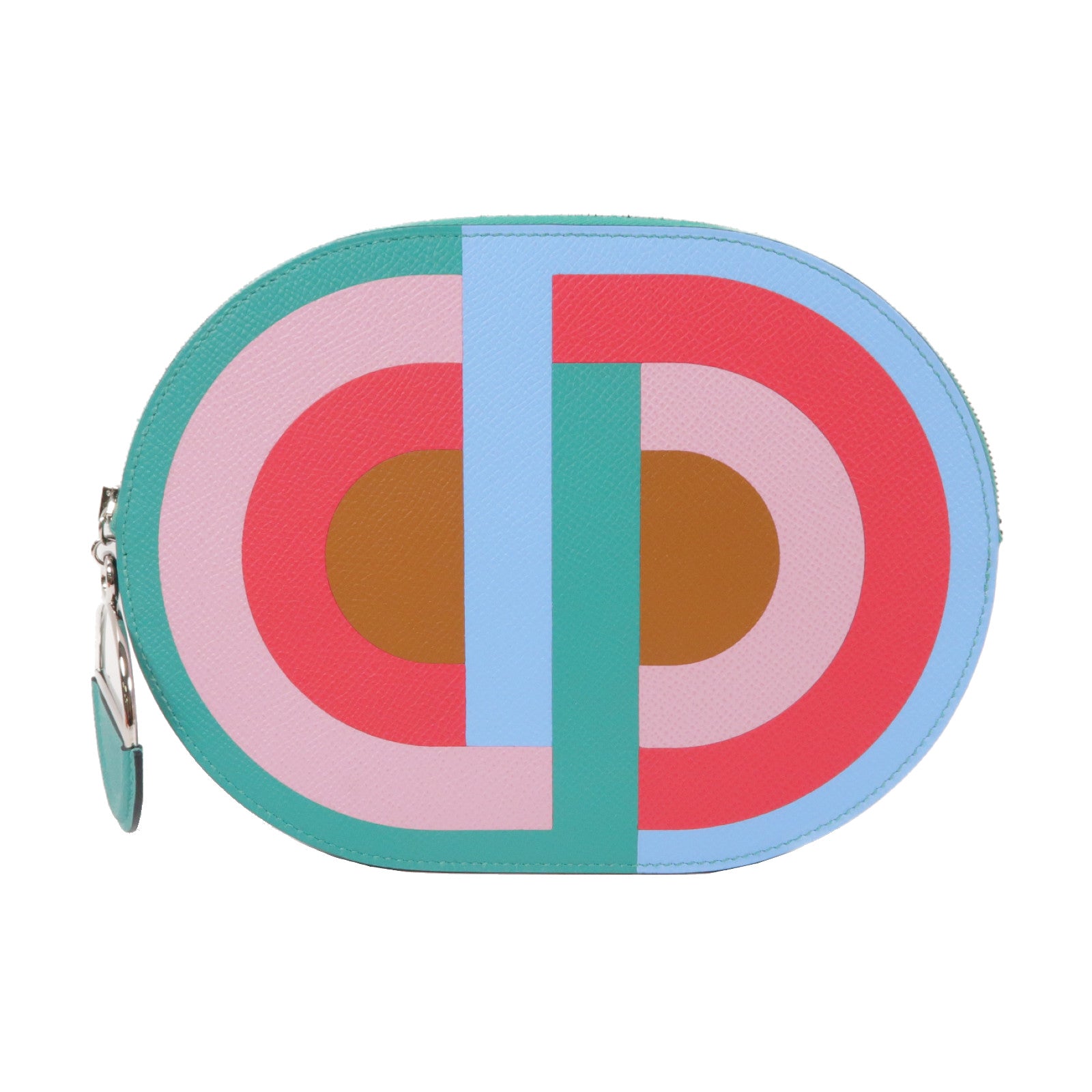 HERMES Epsom皮革In The Loop Mini Wallet銀扣手拿長錢包彩色