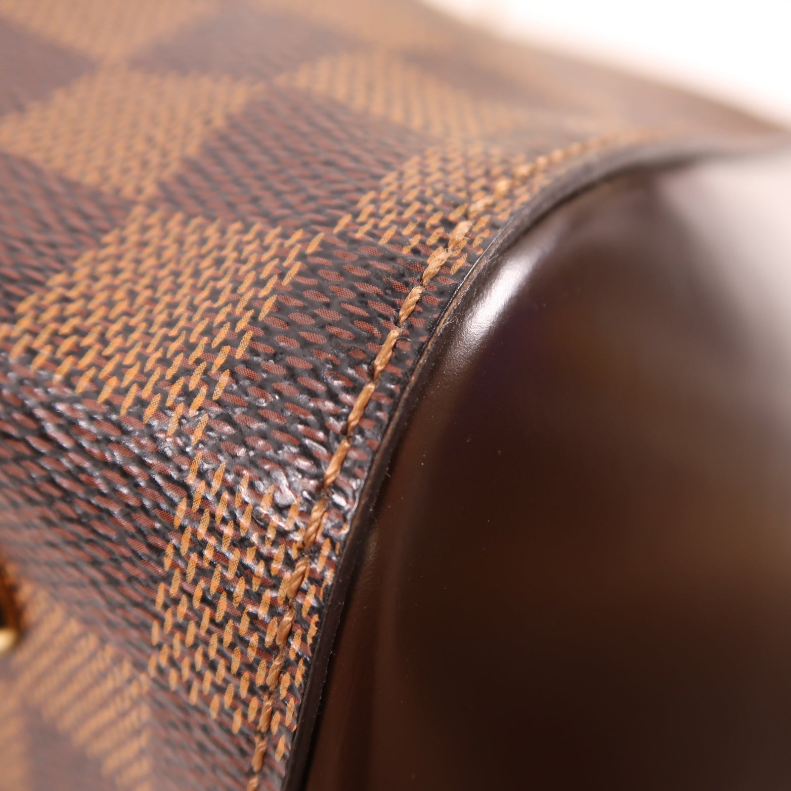 LOUIS VUITTON Damier Rivoli金扣手挽肩背兩用袋啡色