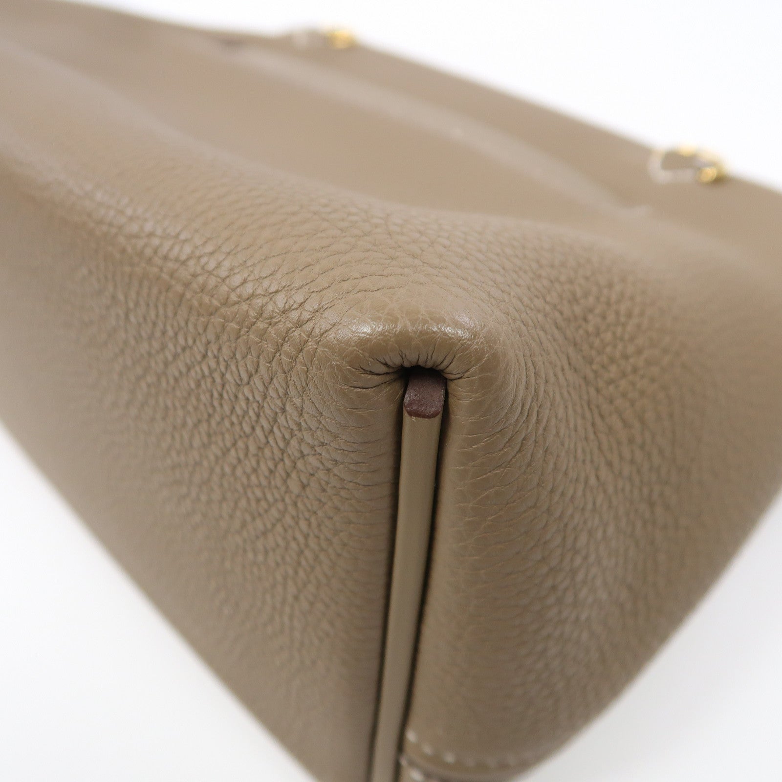 HERMES Togo皮革24/24 29cm金扣手挽肩背兩用袋大象灰色