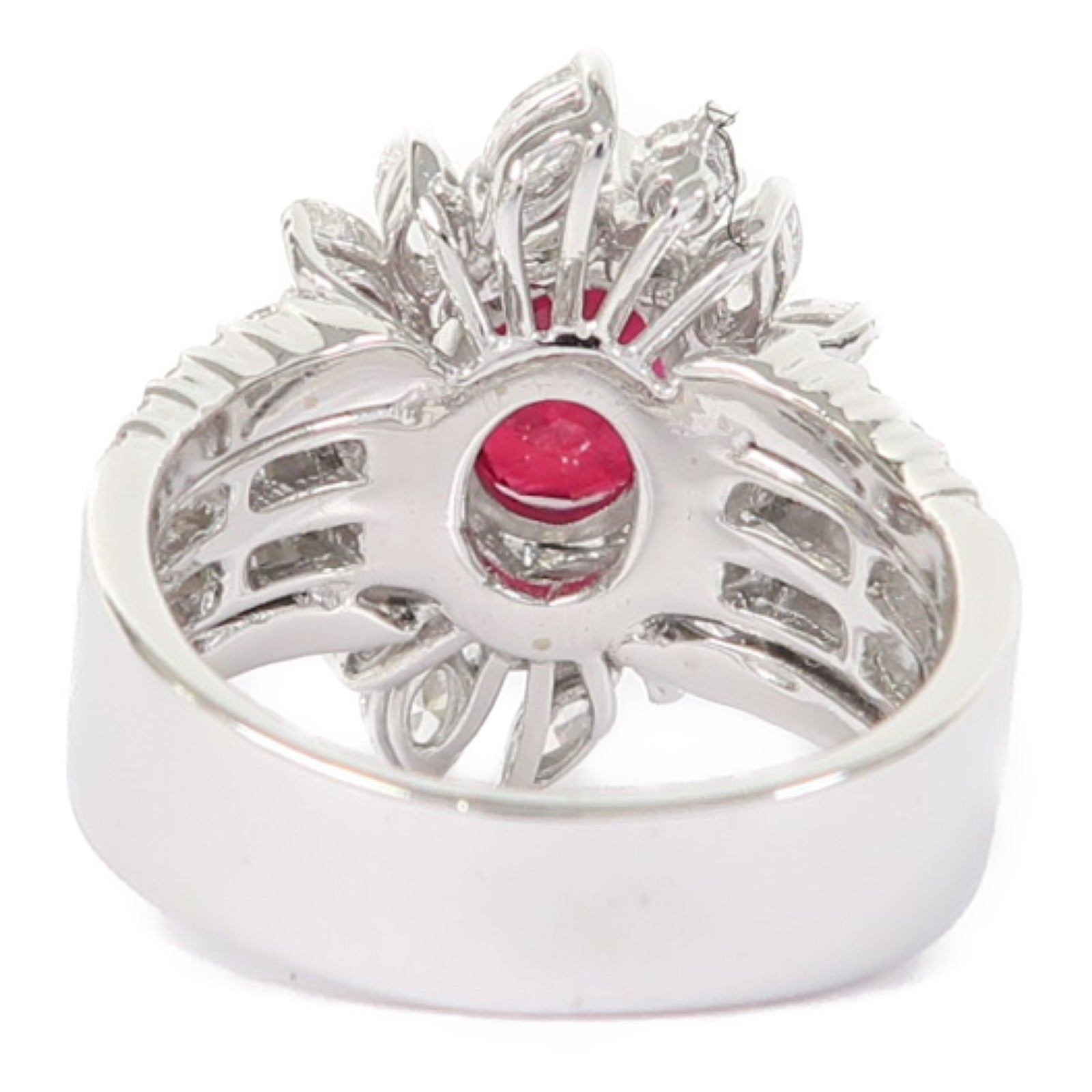 JEWELRY 18K白金Ruby Ring戒指US#6.5