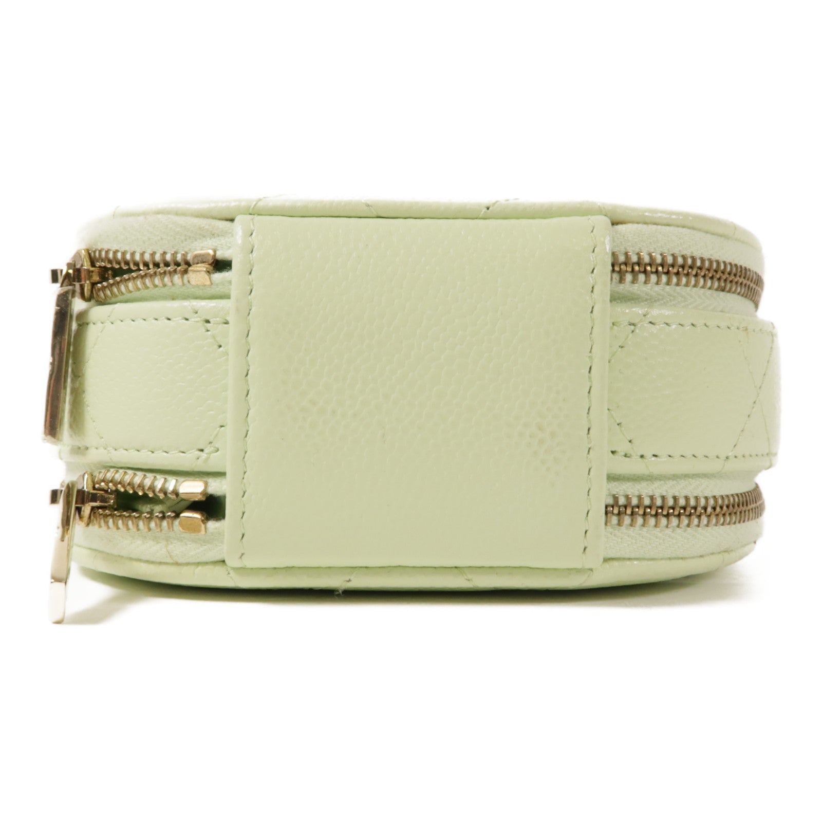 CHANEL 牛皮皮革Mini Round Vanity金扣手挽肩背兩用袋