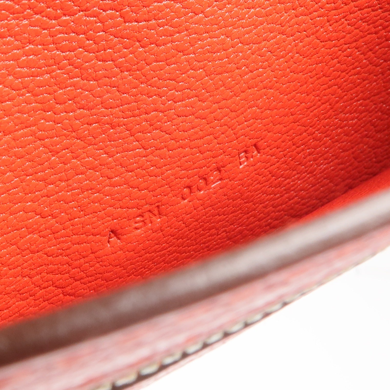 HERMES Chevre皮革Bearn Wallet長錢包Rouge de Coeur