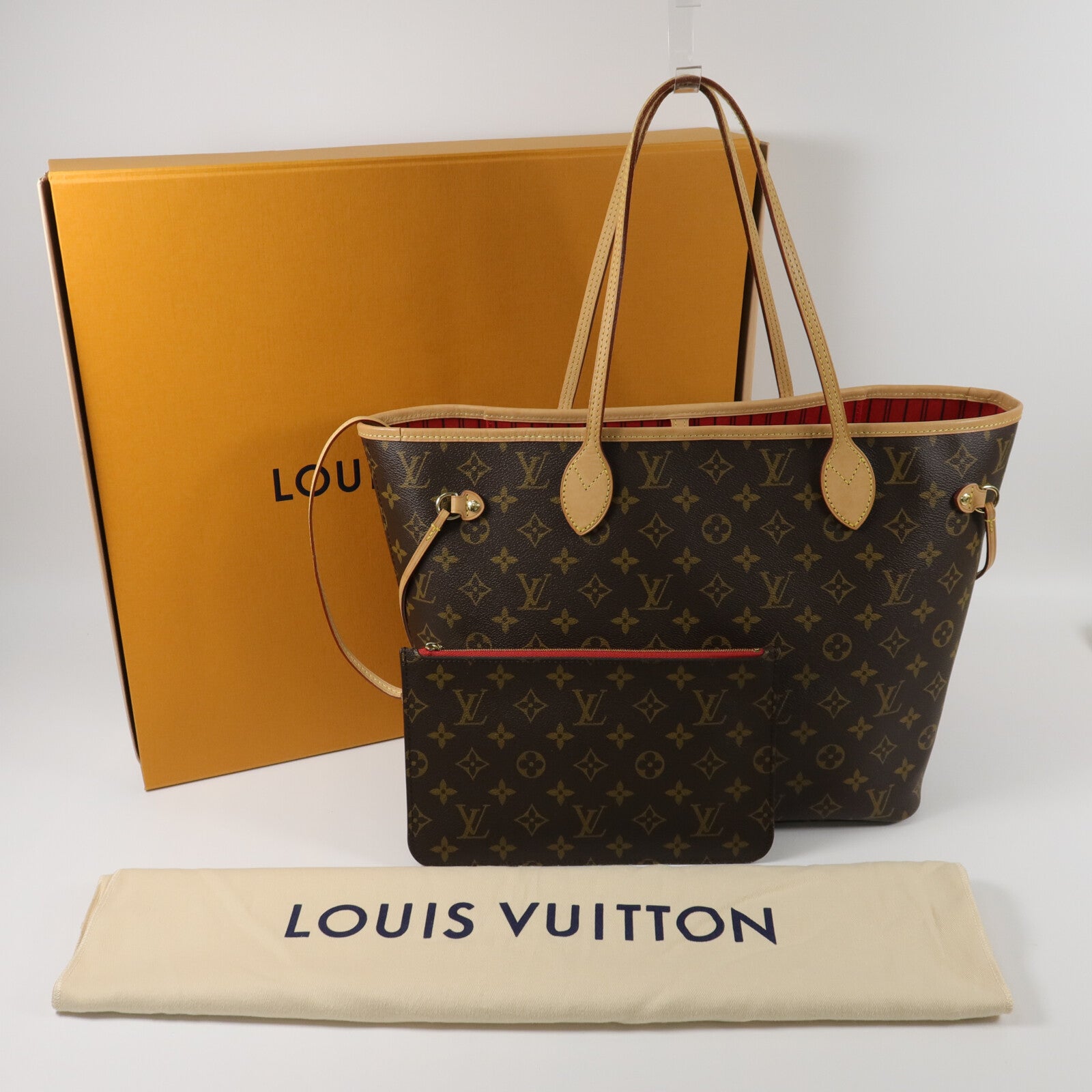 LOUIS VUITTON Monogram Neverfull MM手挽袋