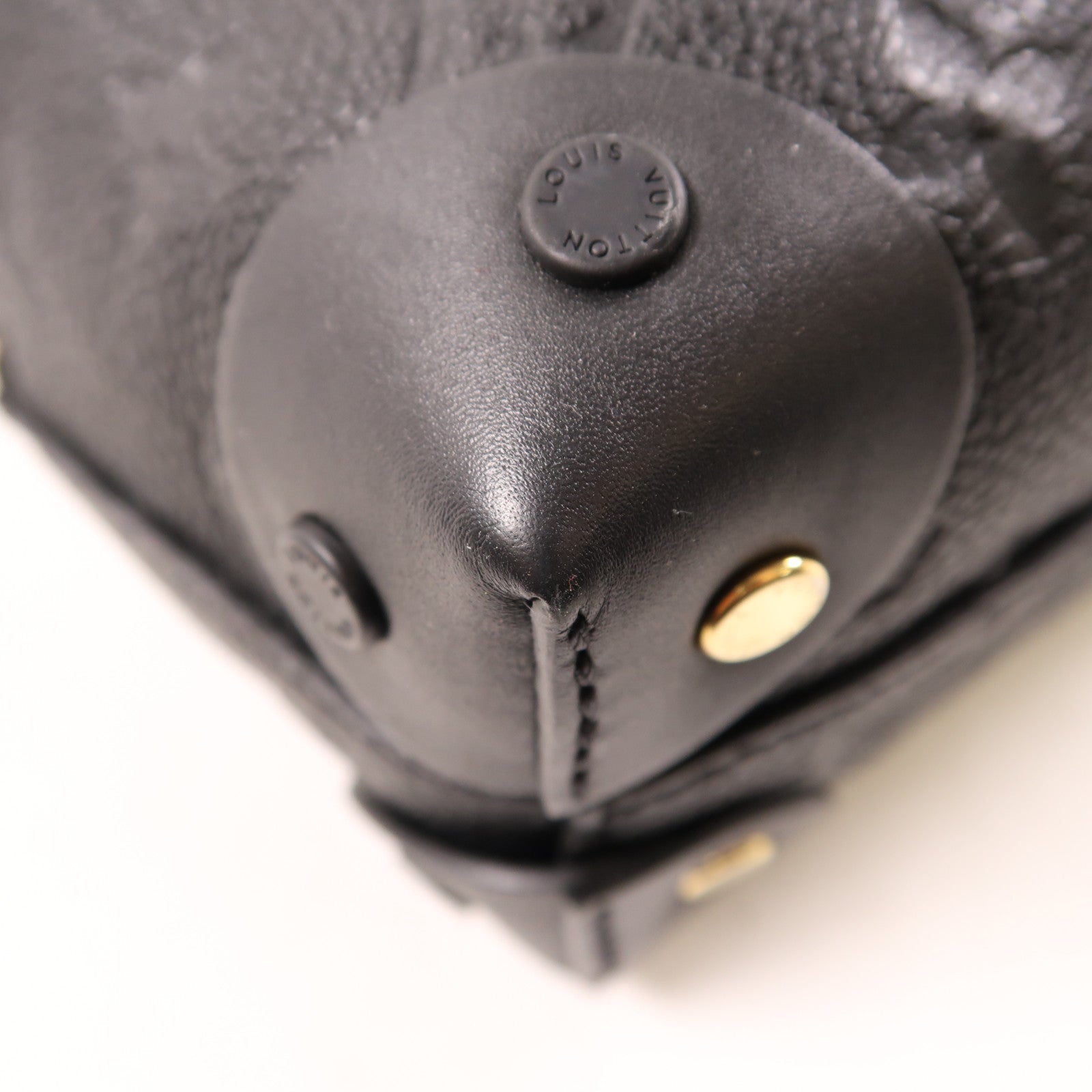 LOUIS VUITTON Monogram Empreinte Petite Malle Souple手挽肩背兩用袋黑色