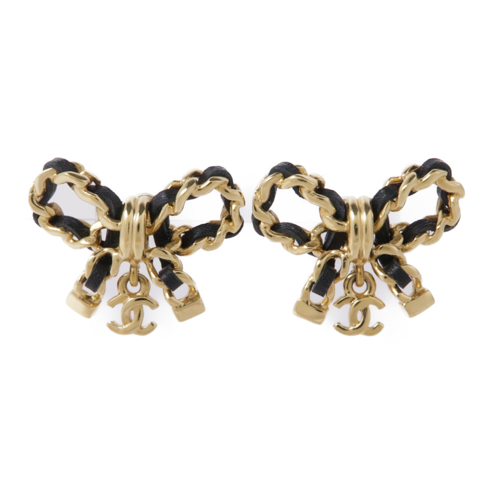 CHANEL 金屬/皮革Earrings耳環