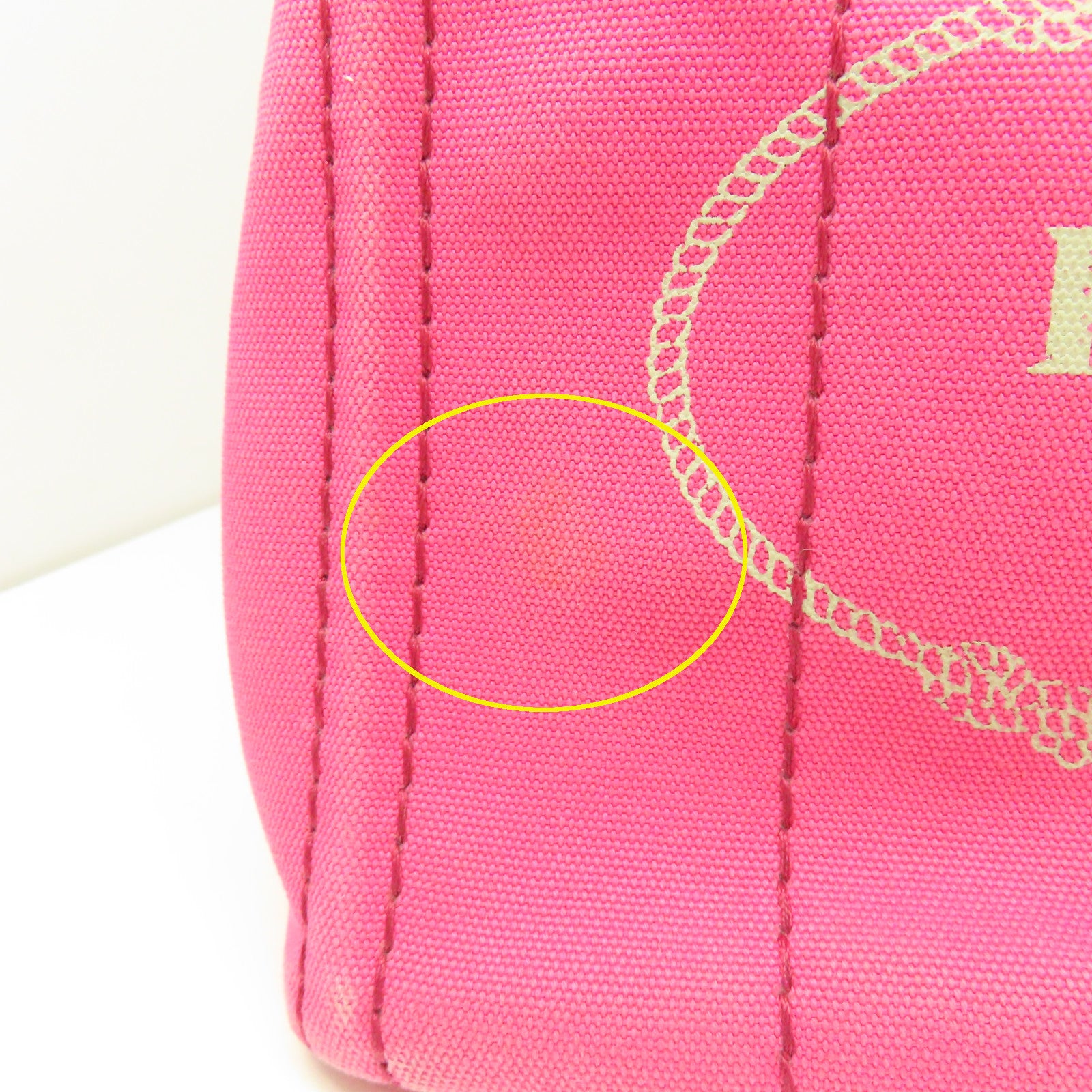 PRADA 帆布2 Way Shoulder金扣手挽肩背兩用袋粉紅色