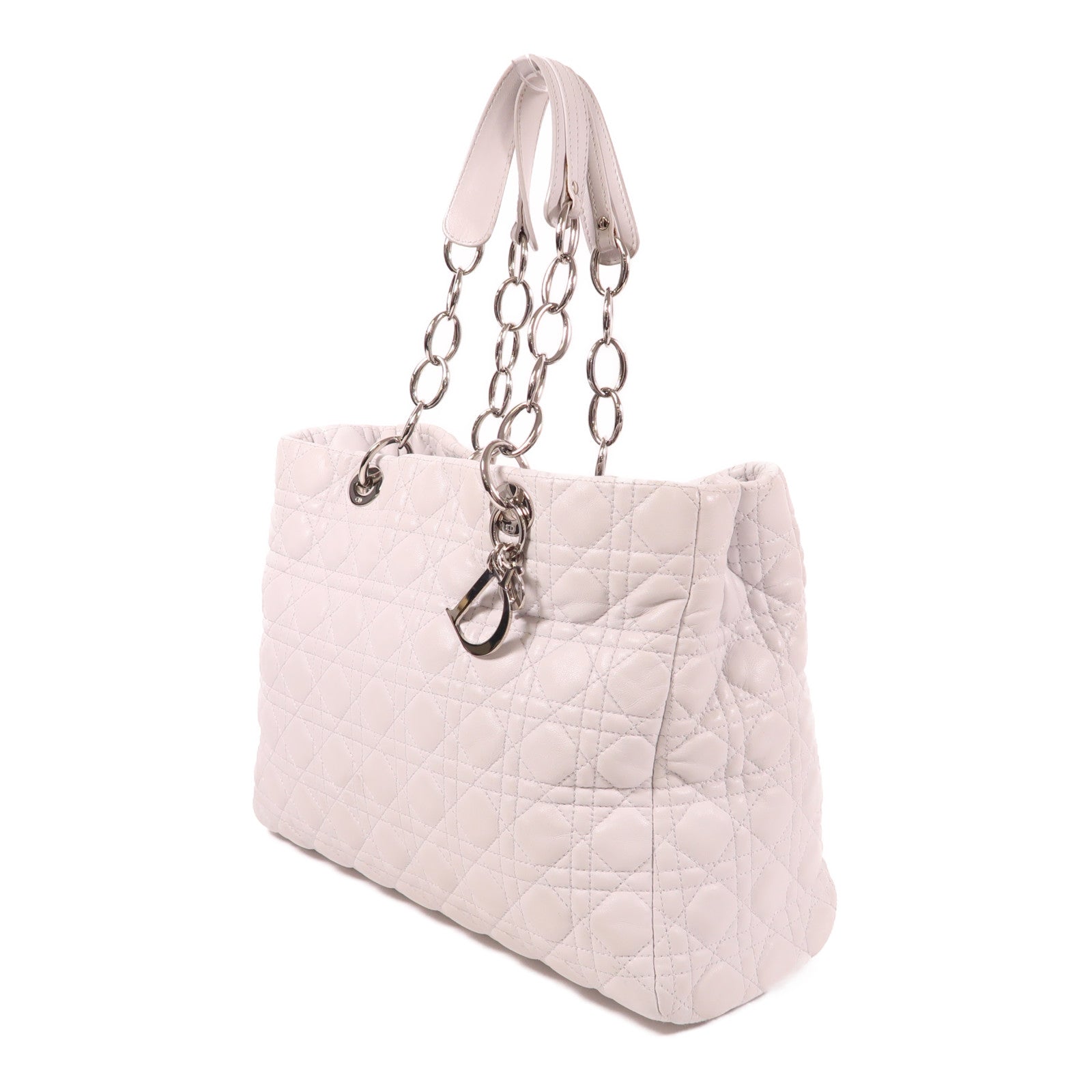 Dior 皮革Shoulder Tote銀扣肩背袋/手挽袋
