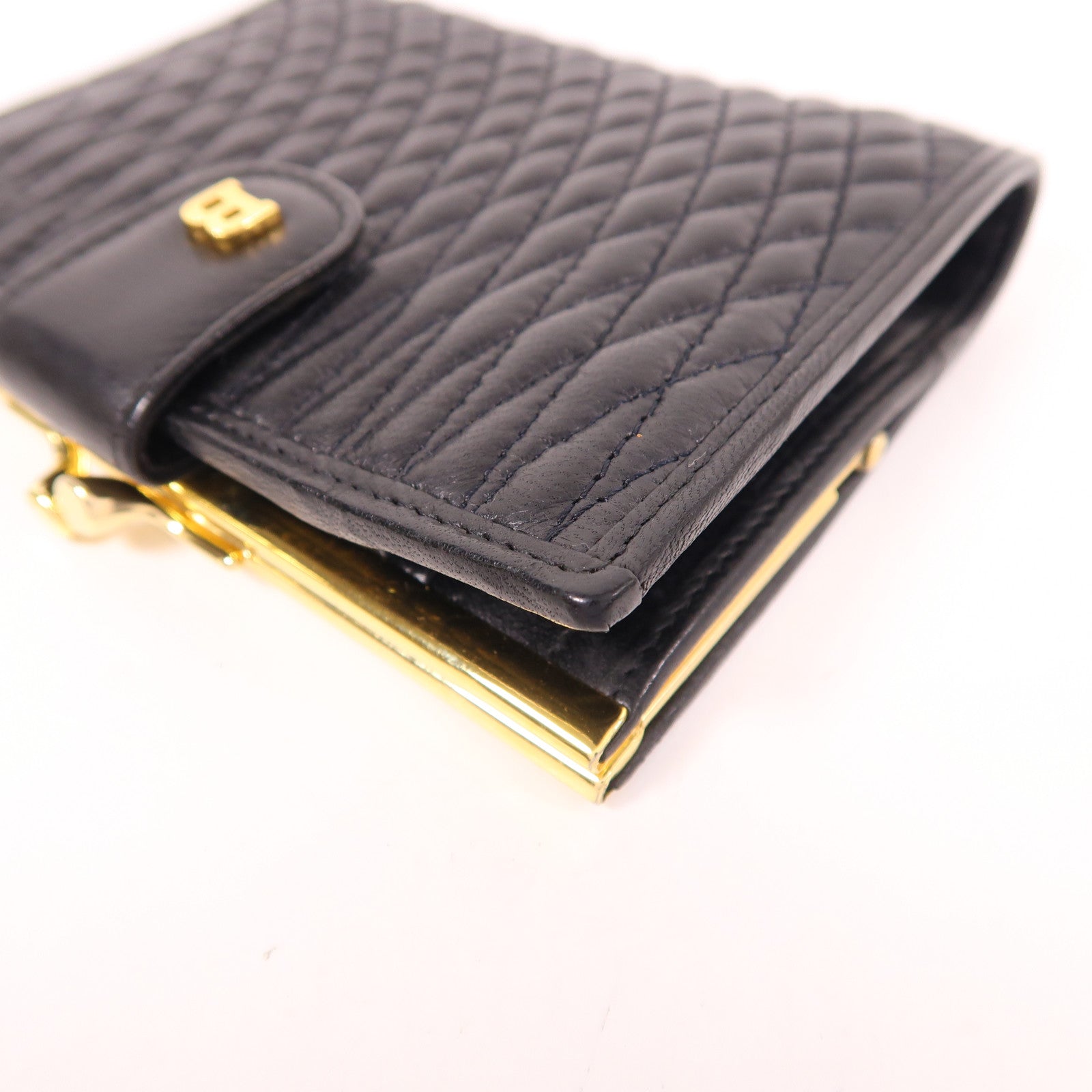 BALLY GHW Wallet Lambskin Leather Black