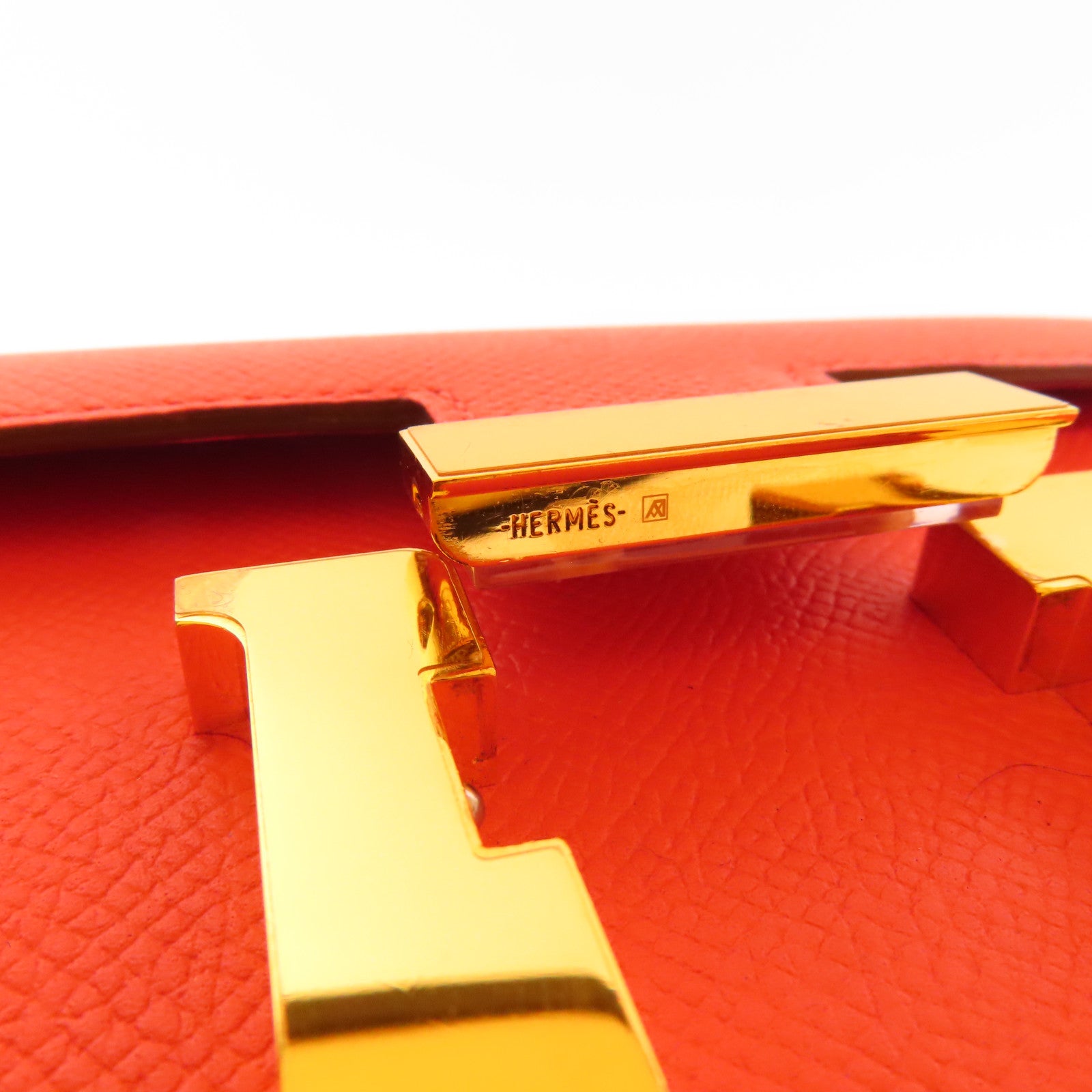 HERMES Epsom皮革Constance Mini金扣肩背袋Red