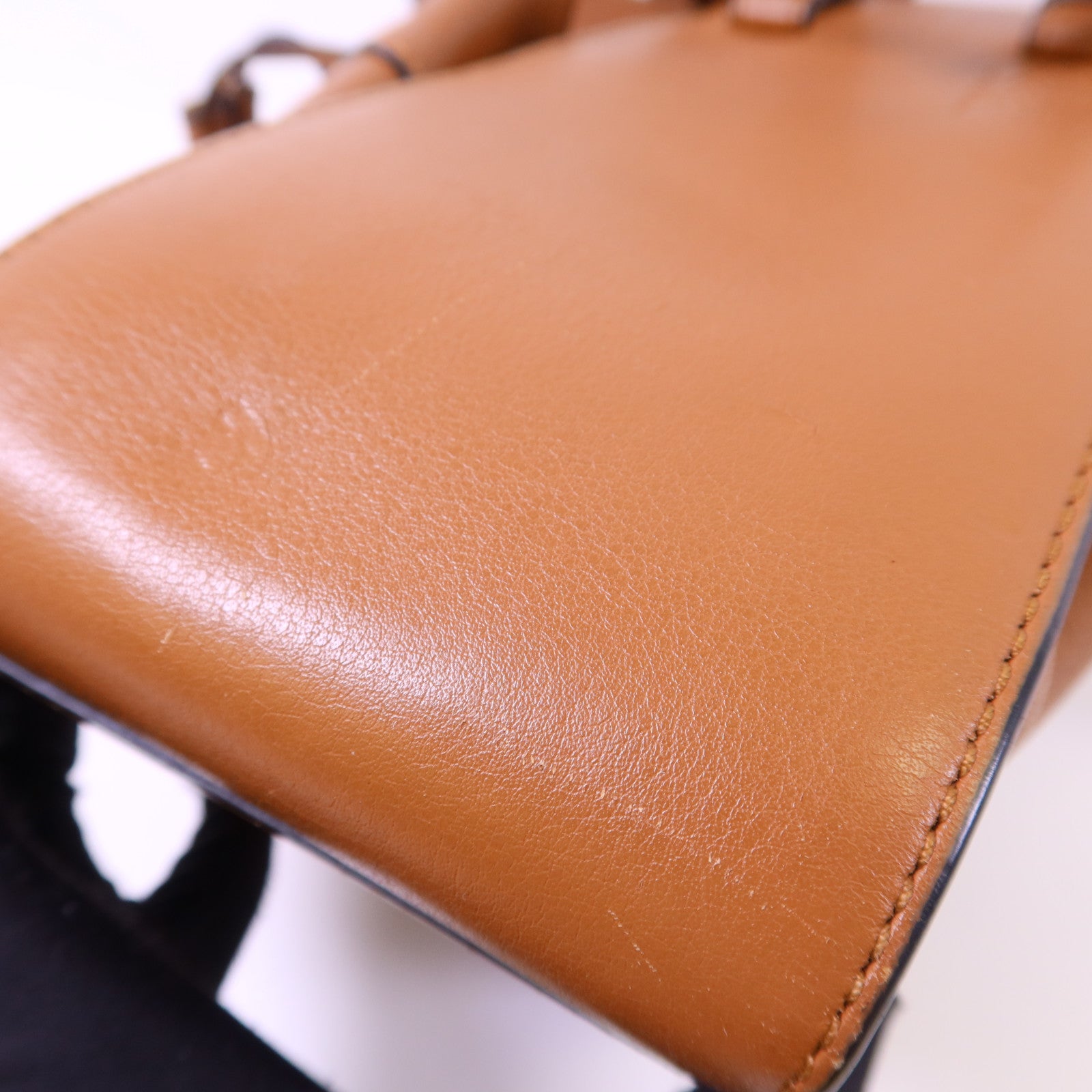 LOEWE 牛皮皮革Mini Hammock Drawstring銀扣手挽肩背兩用袋