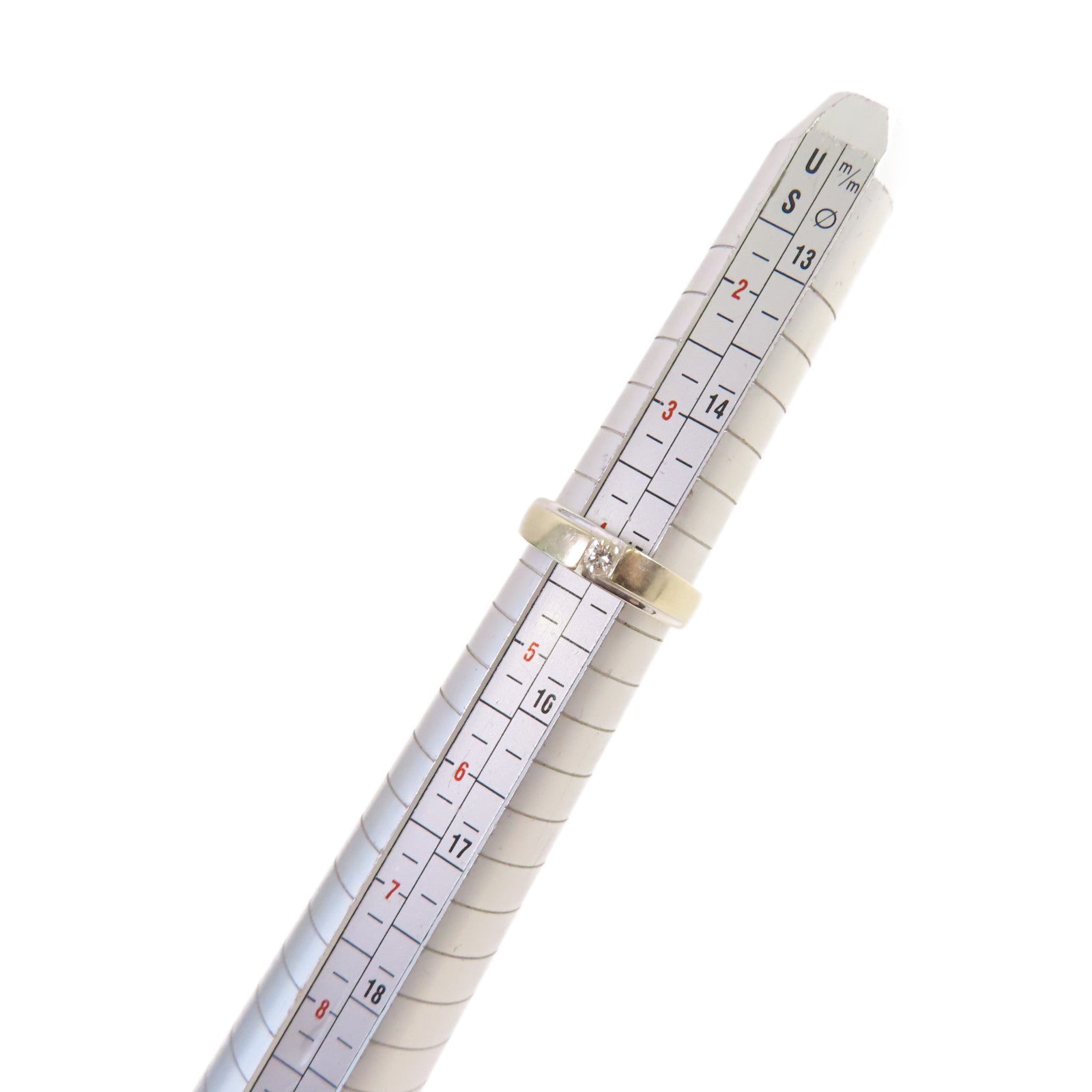 JEWELRY 【激減優惠】18K白金/0.09ct鑽石Diamond Ring戒指US#4.25