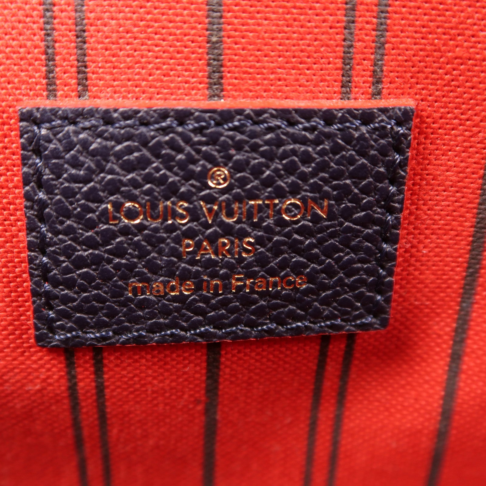 LOUIS VUITTON 【激減優惠】Monogram Empreinte Pochette Metis金扣手挽肩背兩用袋深藍色