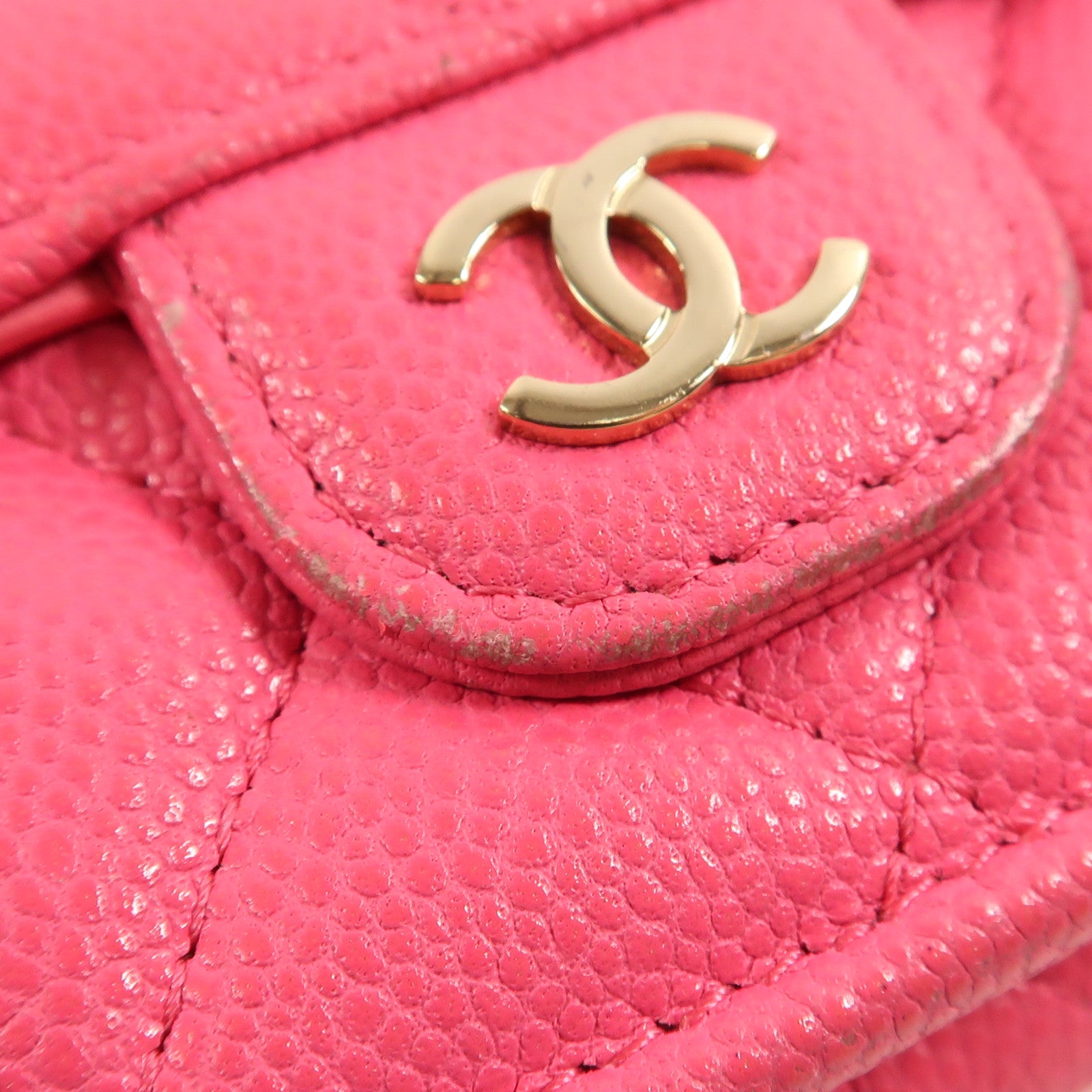 CHANEL 【激減優惠】牛皮皮革Wallet金扣錢包