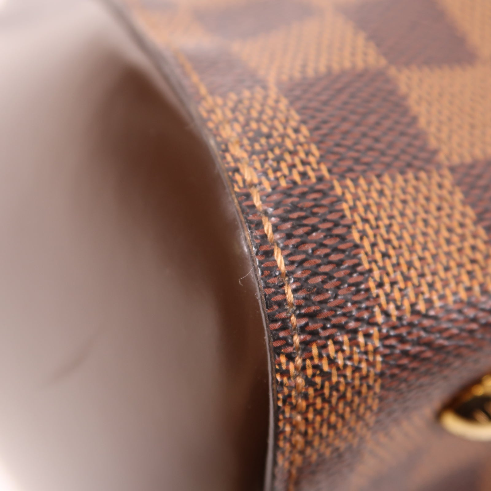LOUIS VUITTON Damier Rivoli金扣手挽肩背兩用袋啡色