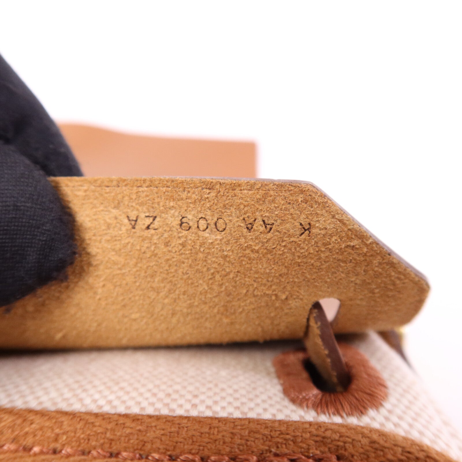 HERMES 帆布Mini Herbag金扣肩背袋Fauve
