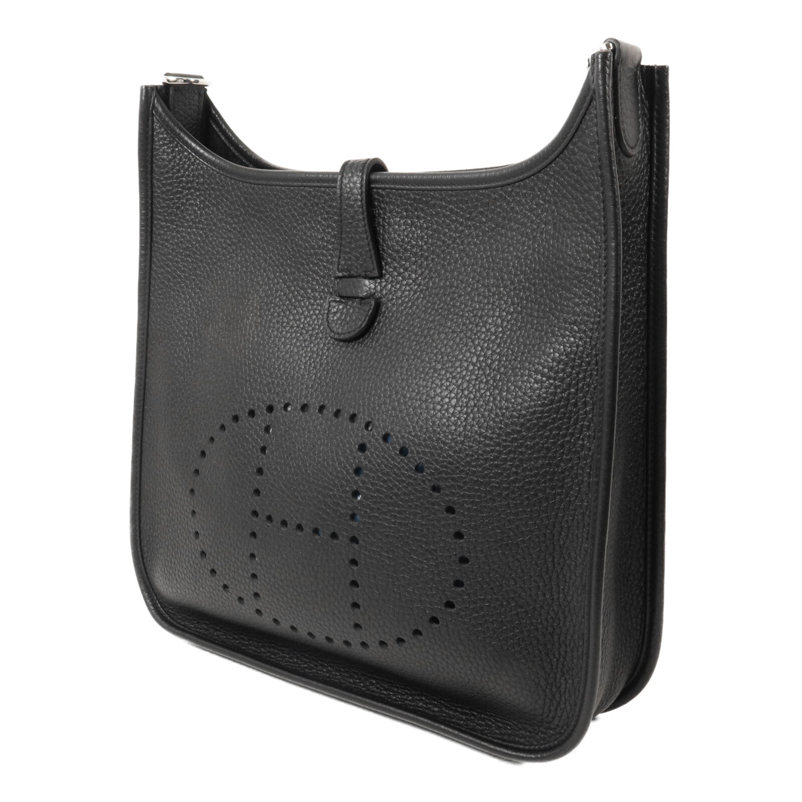 HERMES Clemence皮革Evelyne PM 肩背袋Noir