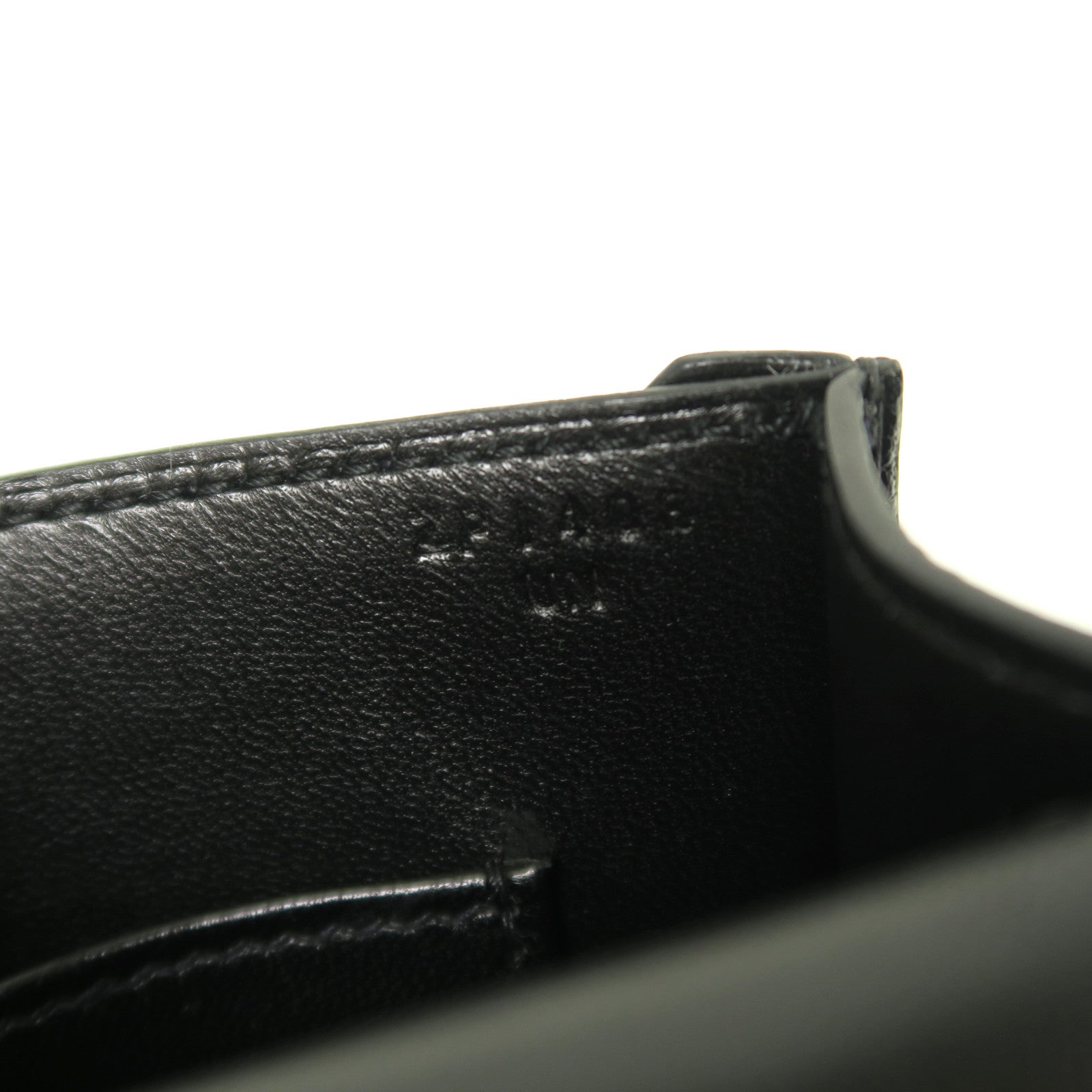 HERMES **【激減優惠】Chevre皮革Verrou Mini銀扣肩背袋黑色
