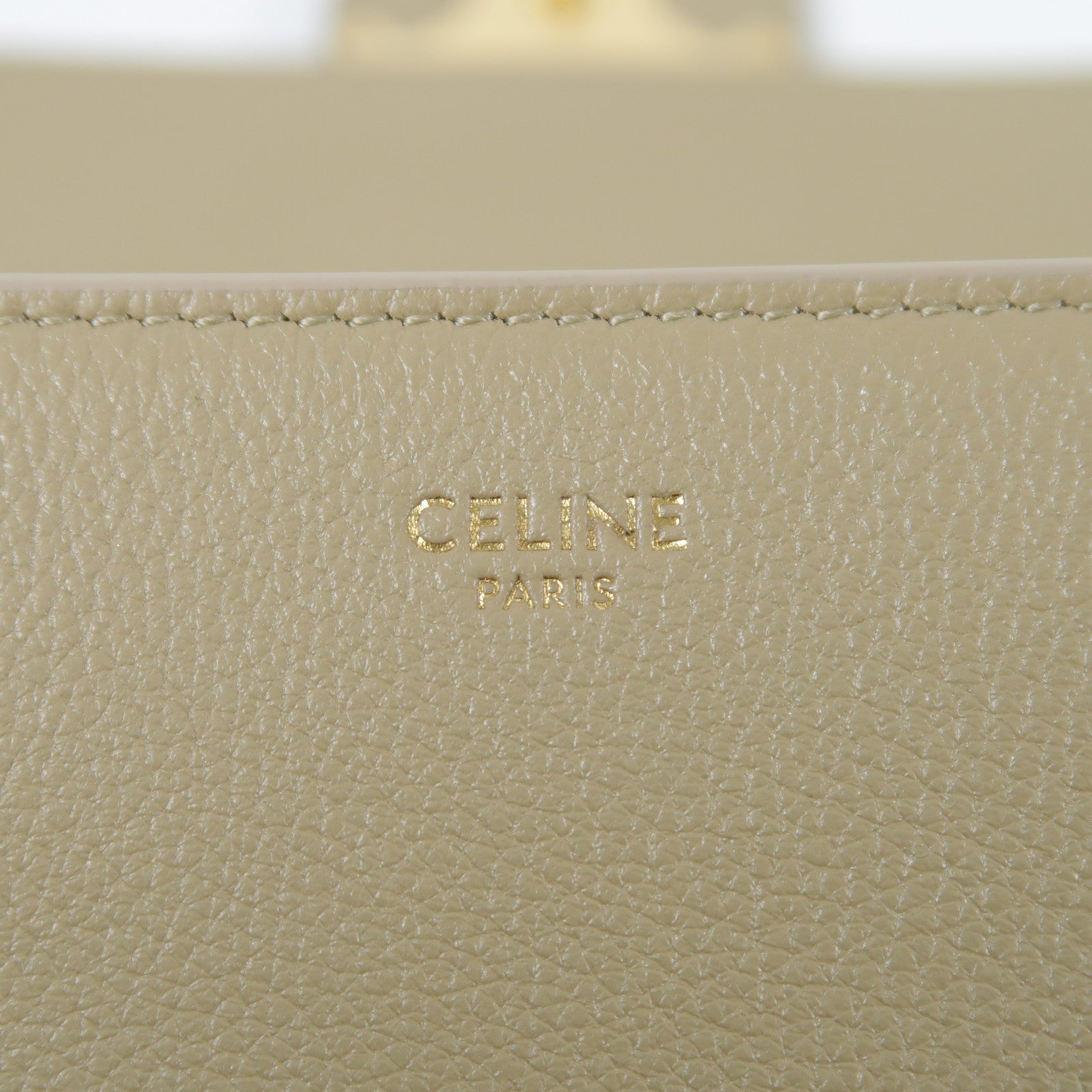 CELINE 牛皮皮革Shoulder Bag金扣鏈帶肩背袋