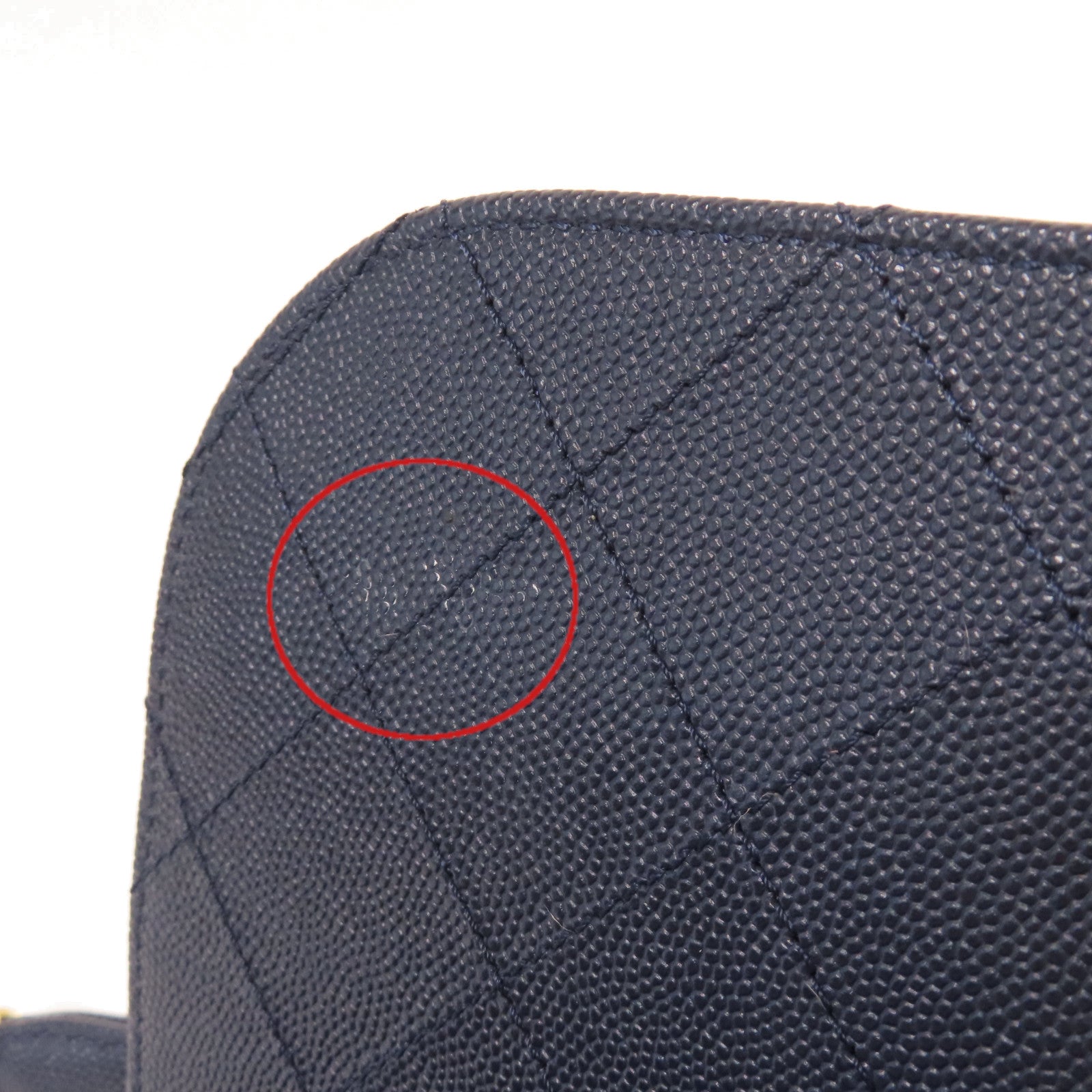 CHANEL 【激減優惠】牛皮皮革/Caviar皮革Chain Shoulder Bag金扣鏈帶肩背袋深藍色/淺藍色