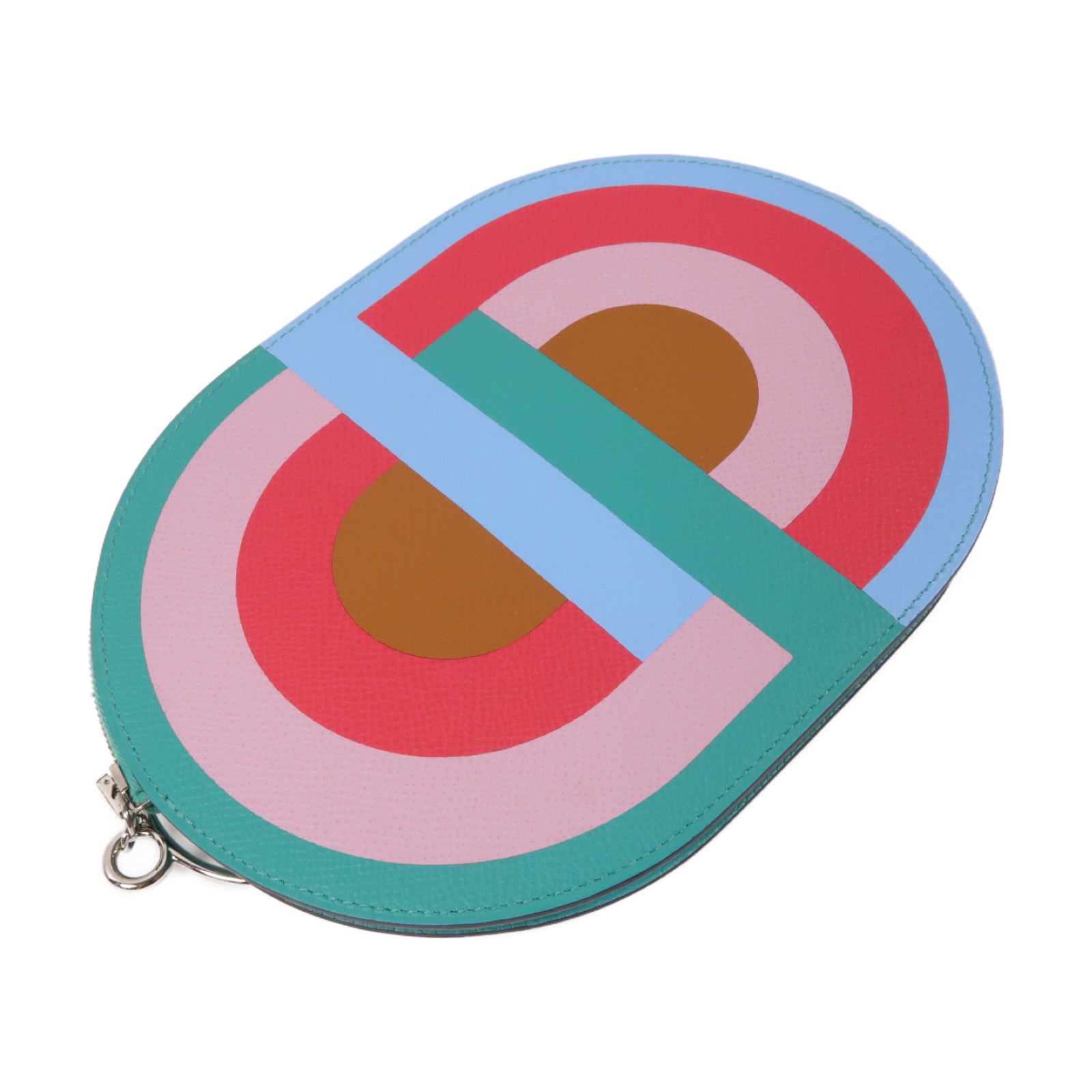 HERMES Epsom皮革In The Loop Mini Wallet銀扣手拿長錢包彩色
