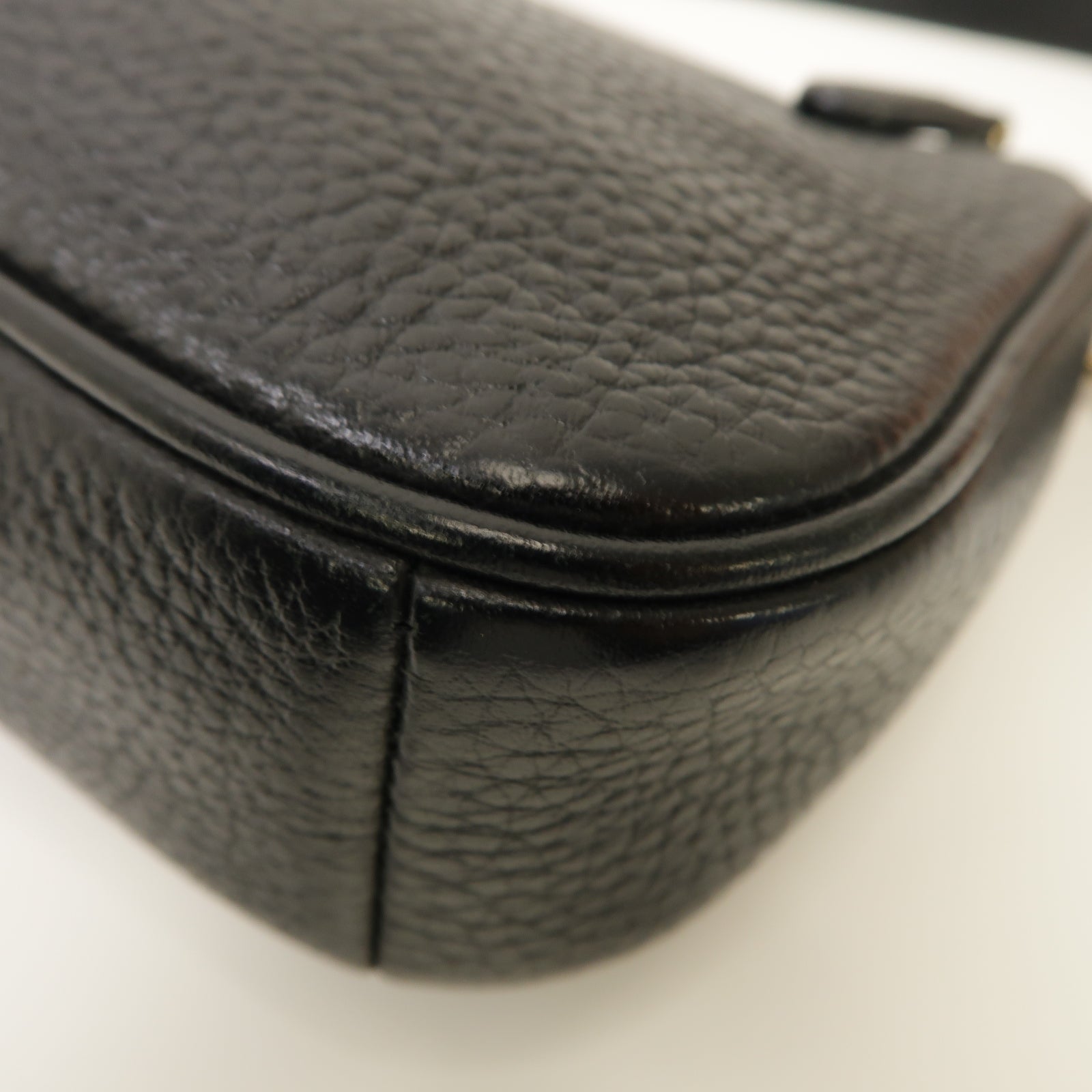 COACH 【激減優惠】牛皮皮革Shoulder Bag金扣肩背袋黒色