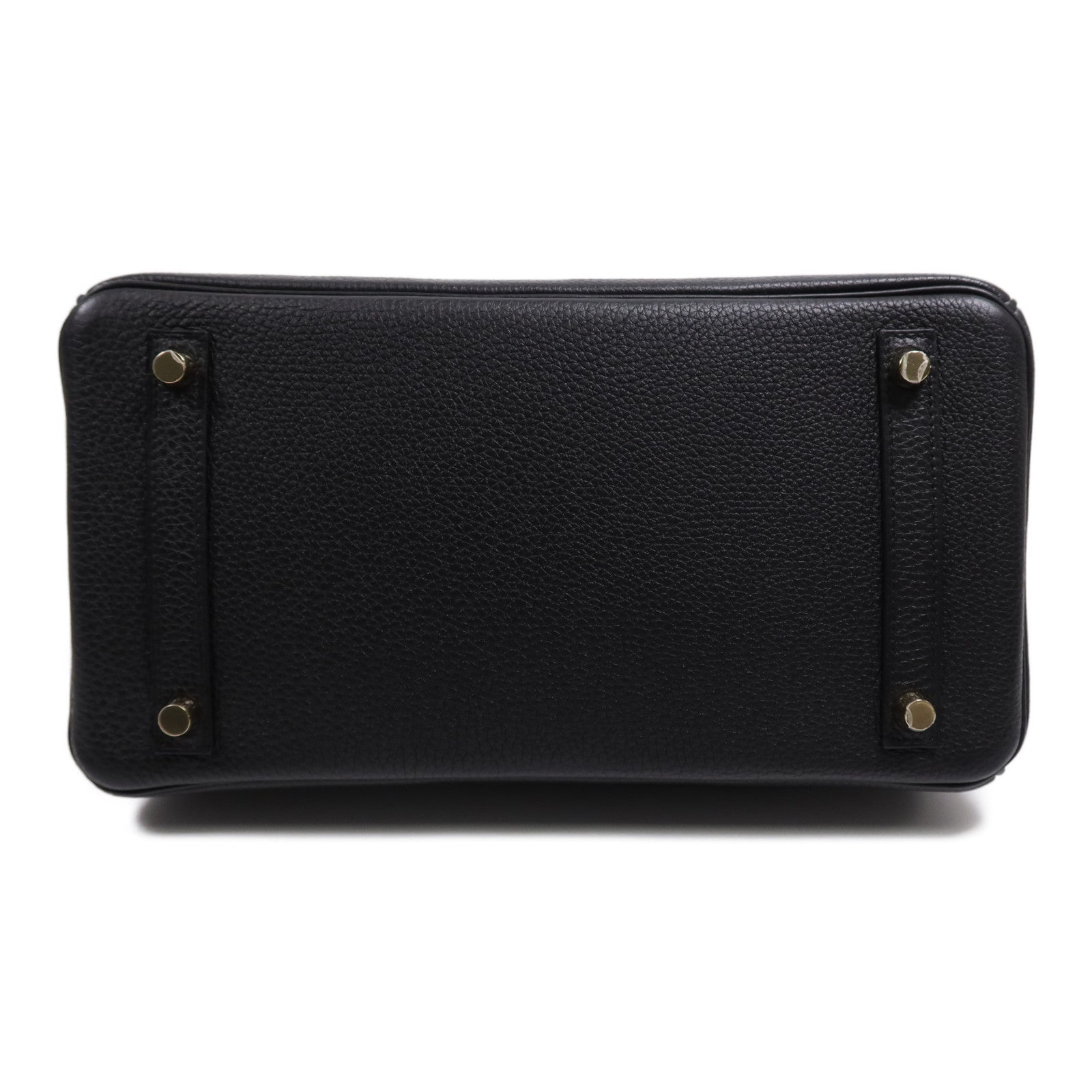 HERMES Clemence皮革Birkin 30金扣手挽袋Noir