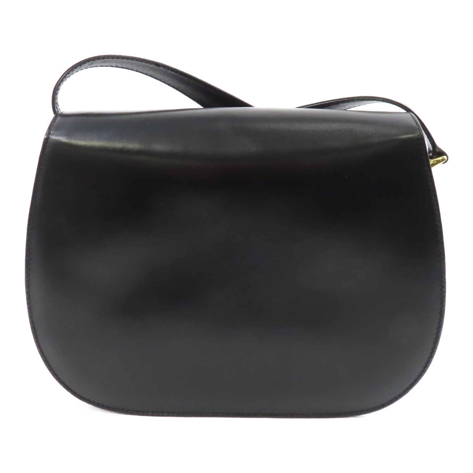 GUCCI 牛皮皮革Bamboo Shoulder Bag金扣肩背袋黑色
