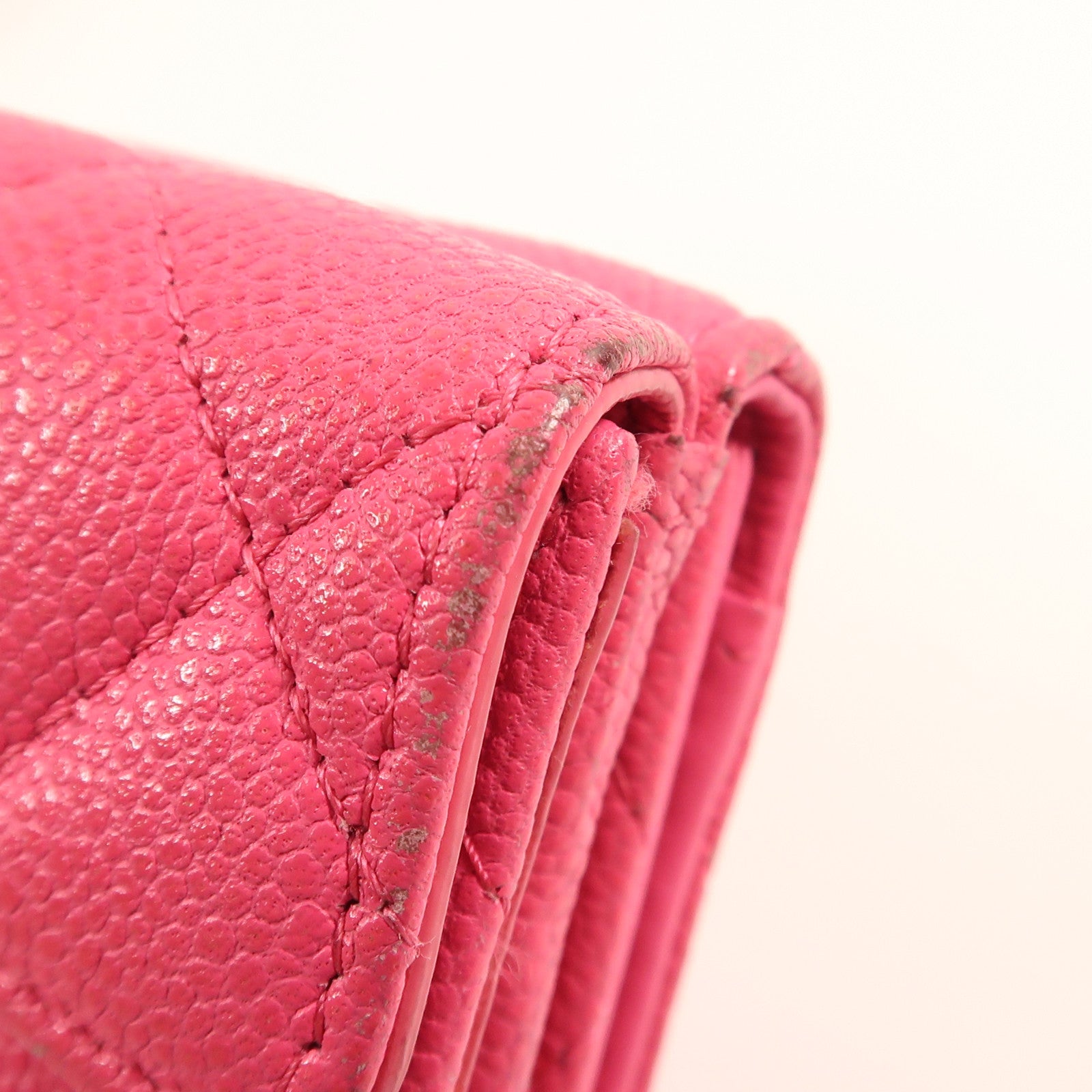 CHANEL 【激減優惠】牛皮皮革Wallet金扣錢包