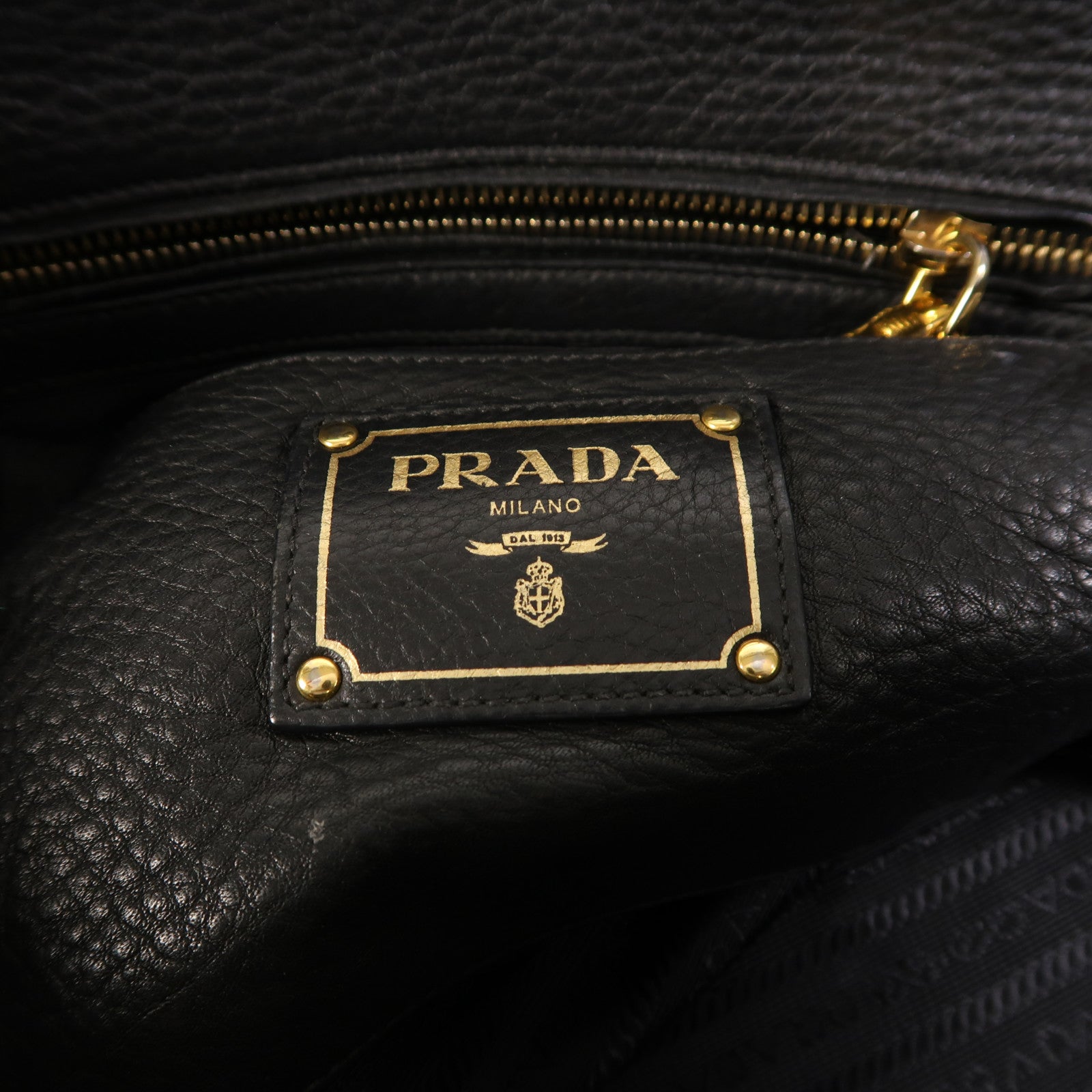 PRADA 牛皮皮革2 Way Shoulder金扣手挽肩背兩用袋