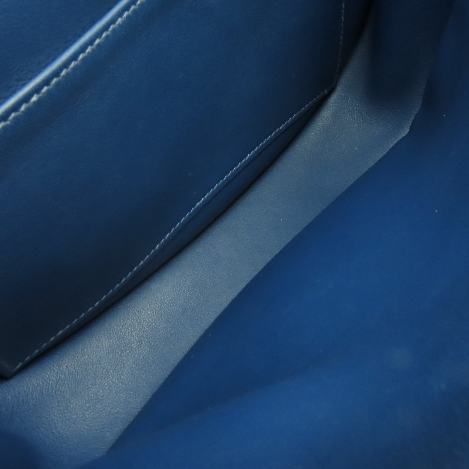 HERMES 【激減優惠】Clemence皮革Sac Saut 25 Shoulder Bag金扣肩背袋藍色