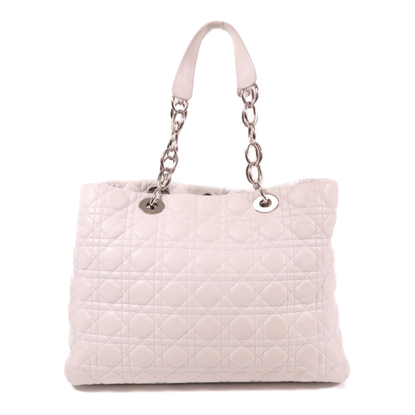 Dior 皮革Shoulder Tote銀扣肩背袋/手挽袋