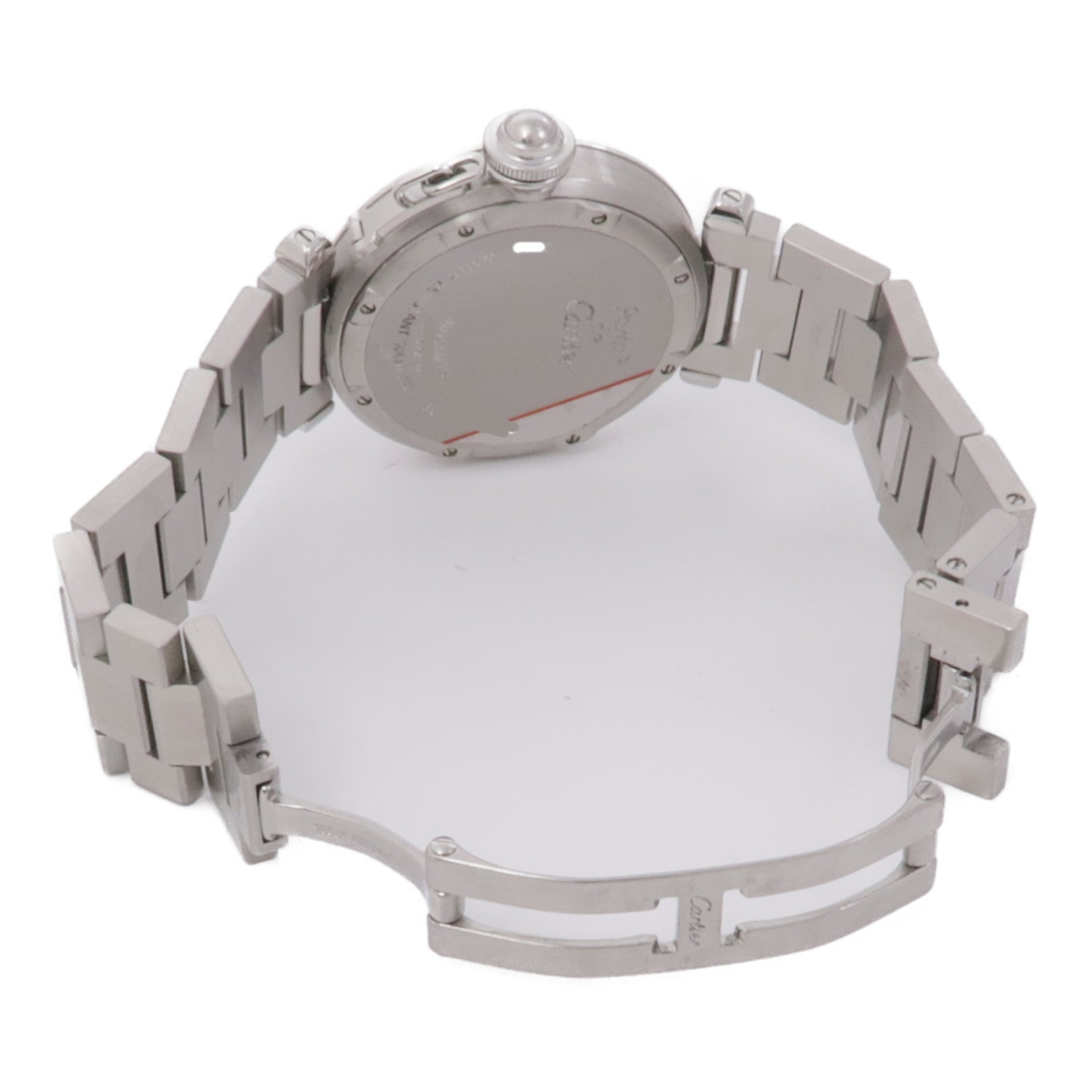 CARTIER Pasha C Big Date W31058M7 Automatic Watch Stainless Steel Pink