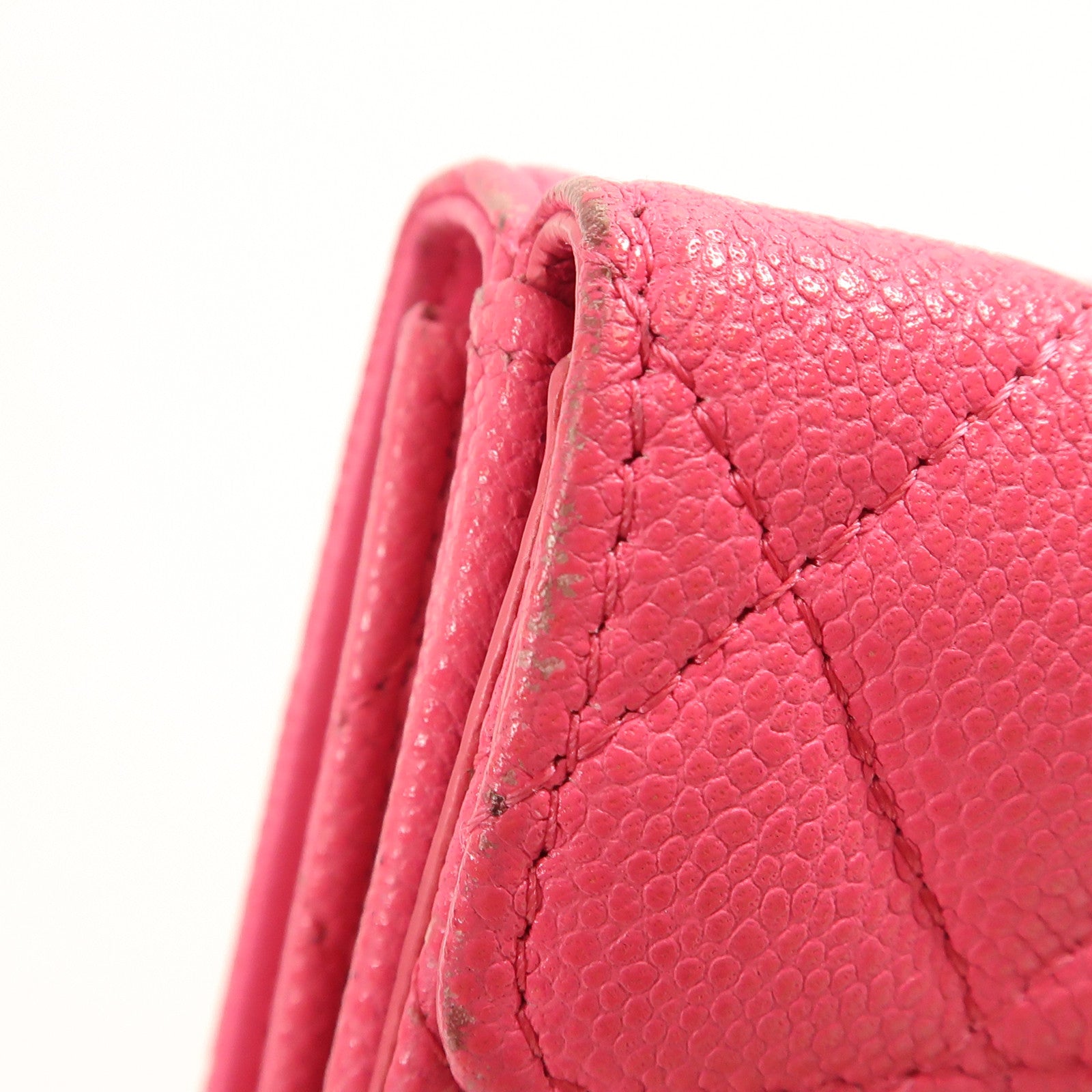 CHANEL 牛皮皮革Wallet金扣錢包