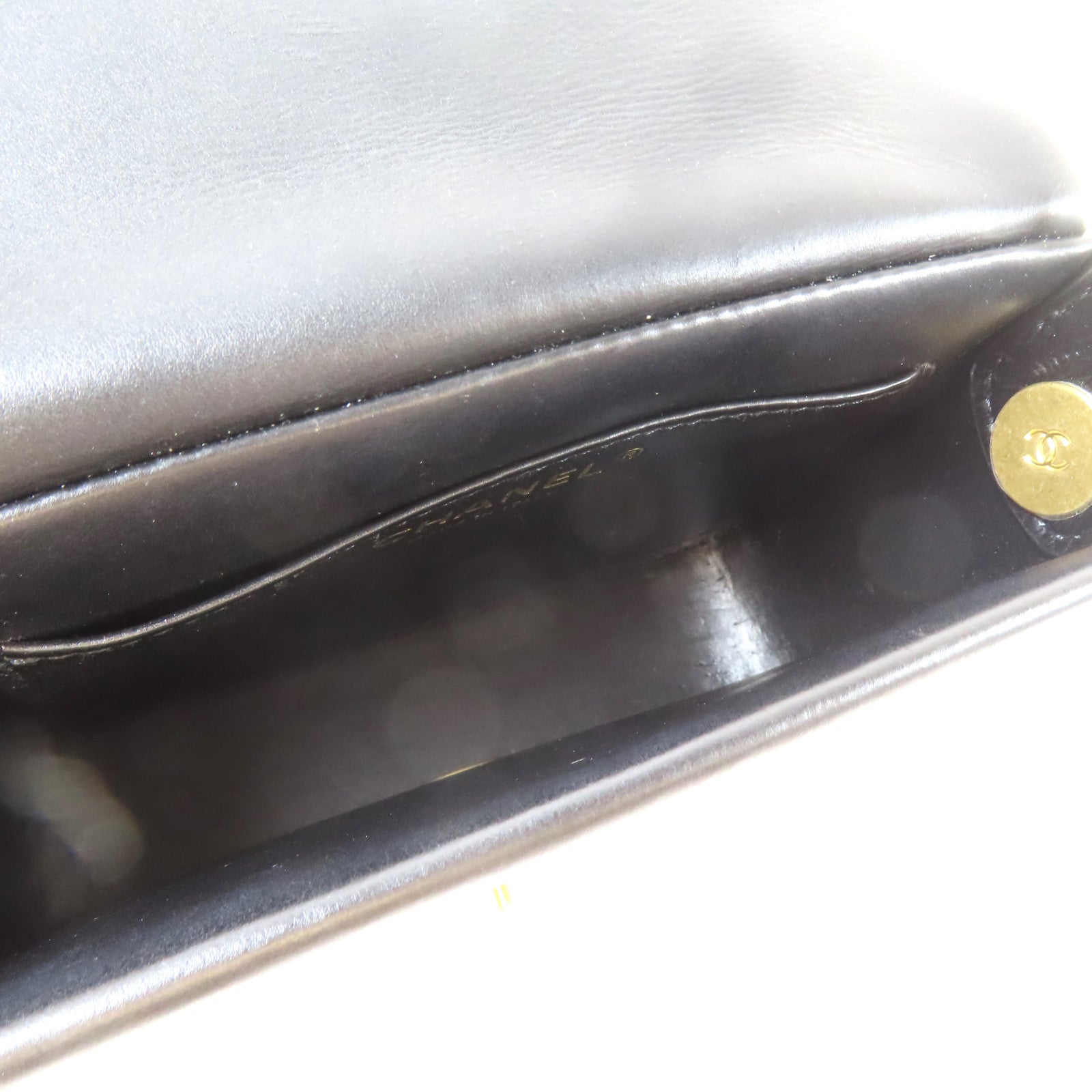 CHANEL 【激減優惠】菱格羊皮皮革Flap Bag金扣鏈帶肩背袋黑色