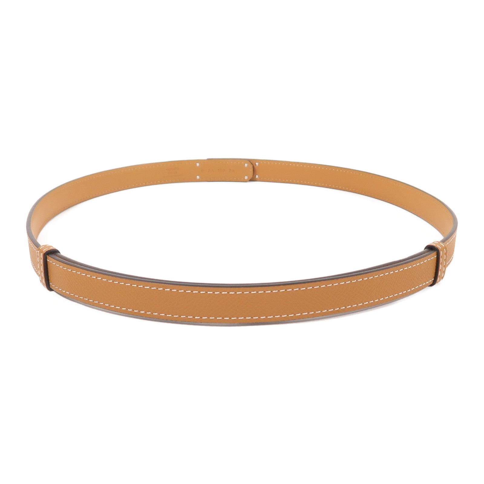 HERMES 【激減優惠】Epsom皮革Kelly Pocket 18銀扣皮帶Gold