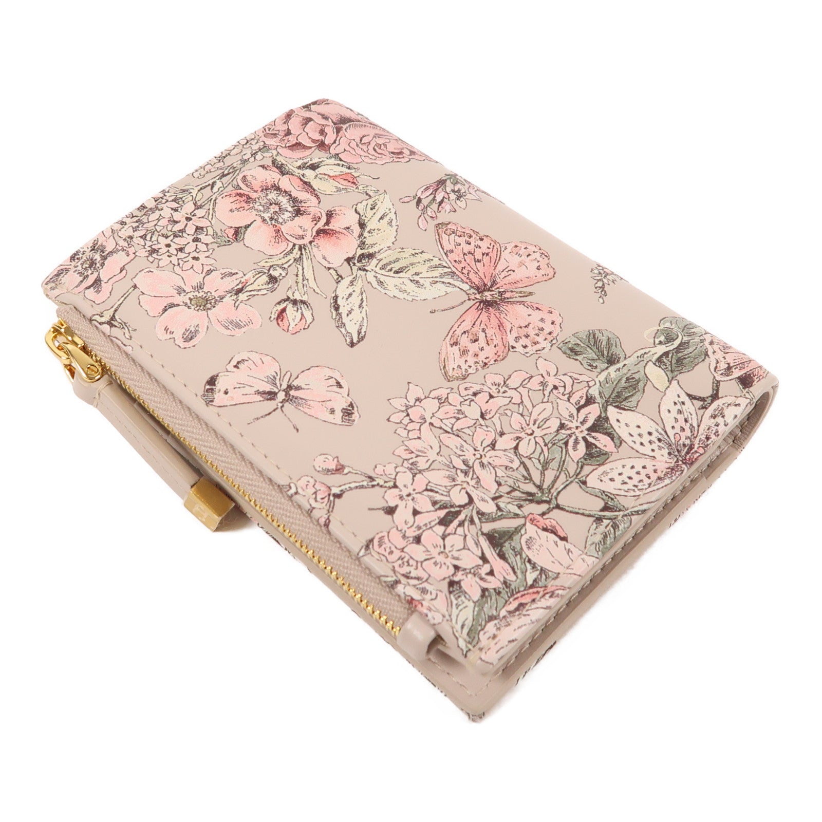 Dior 牛皮皮革Caro Dahlia Wallet金扣錢包