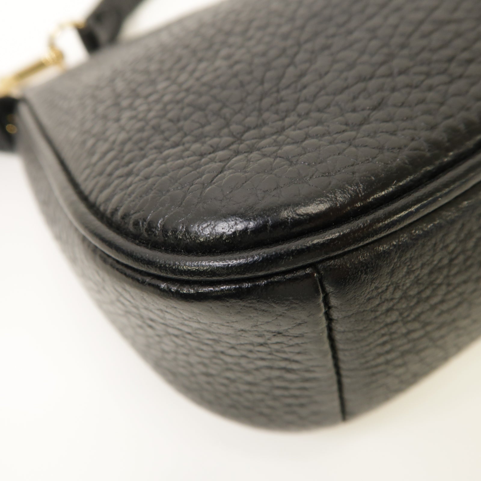 COACH 【激減優惠】牛皮皮革Shoulder Bag金扣肩背袋黒色