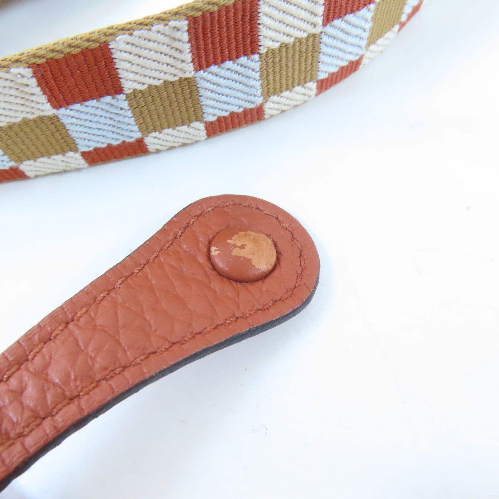 HERMES 【激減優惠】Clemence皮革Mini Evelyne銀扣肩背袋Cuivre/啡色